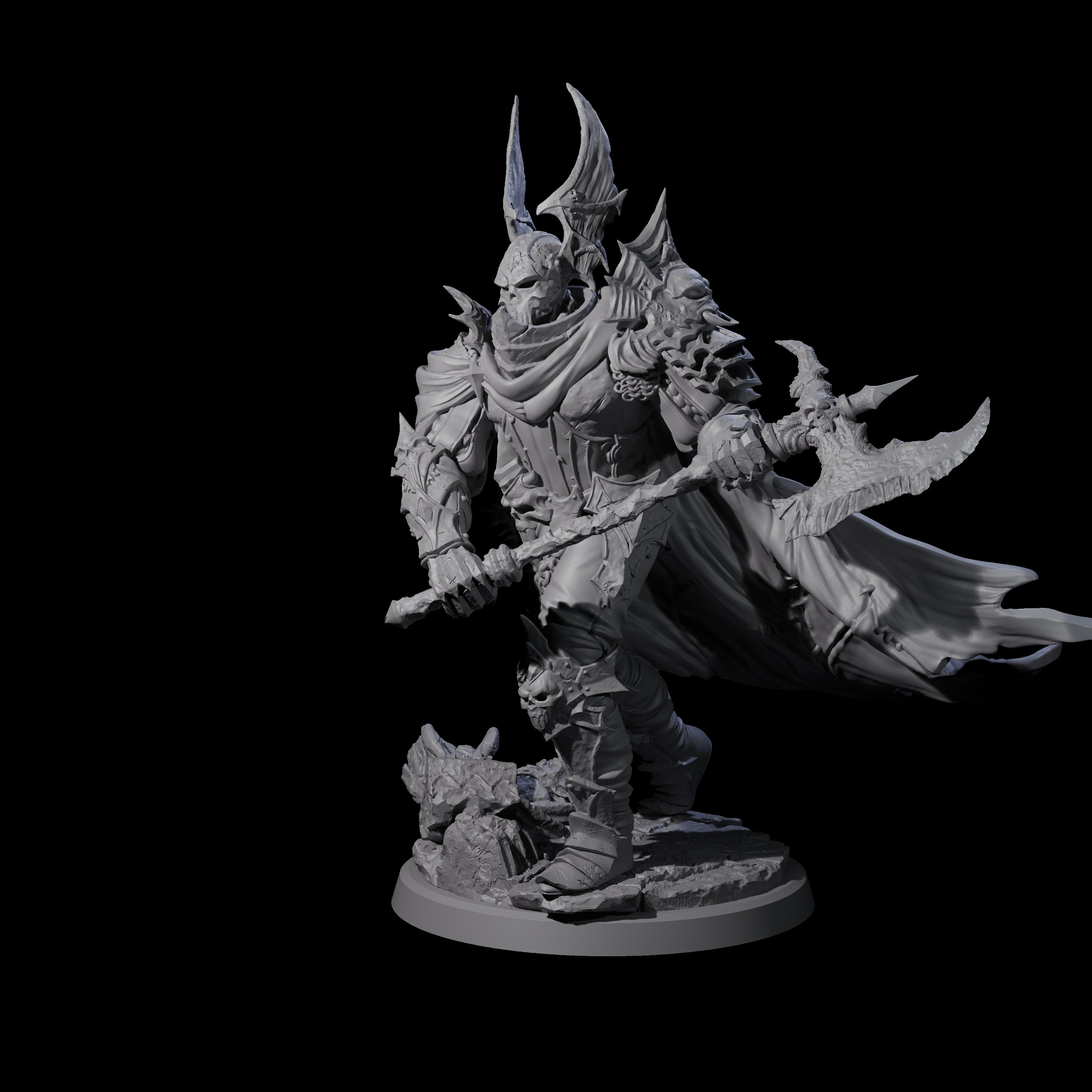 Risen Death Knight B Miniature for Dungeons and Dragons, Pathfinder or other TTRPGs