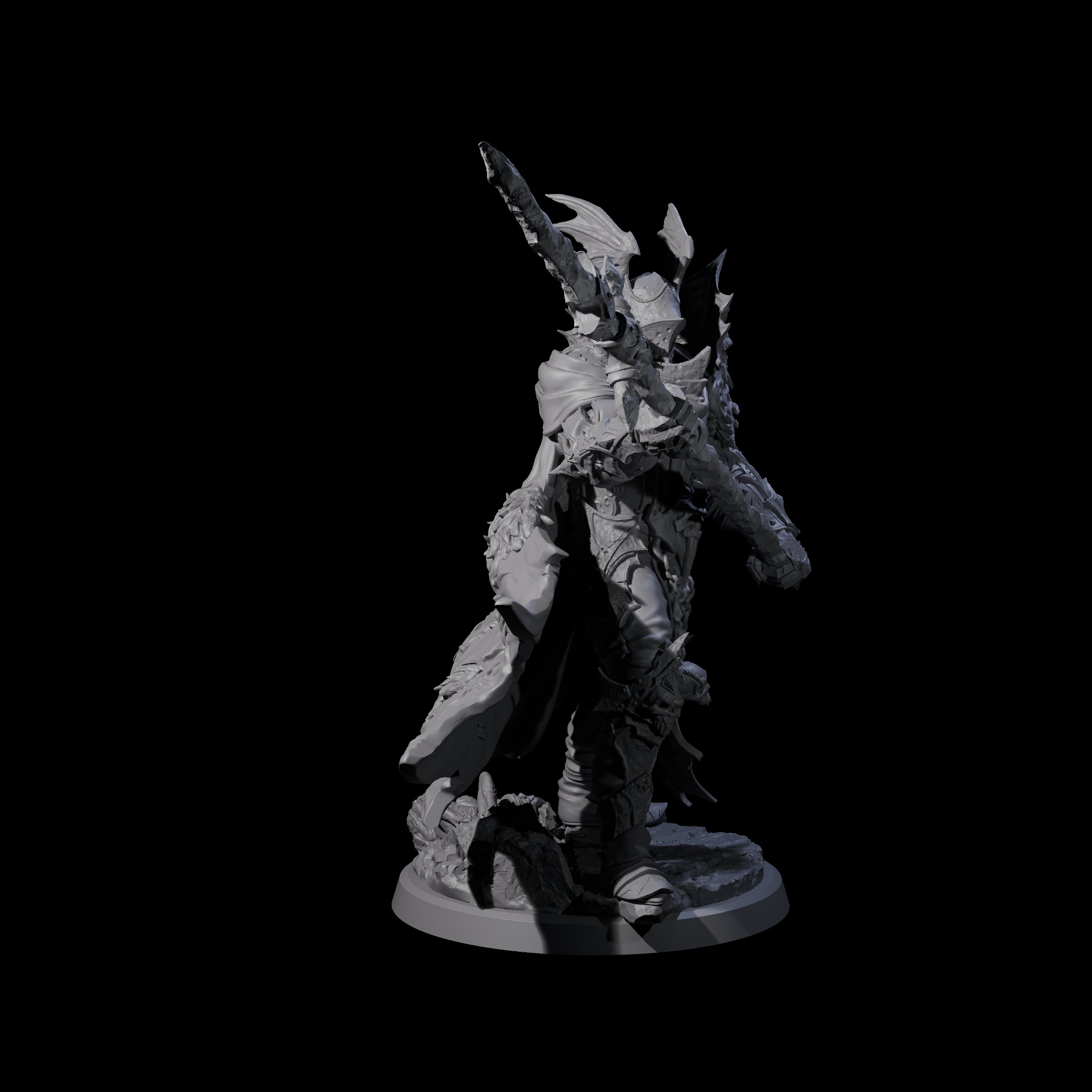 Risen Death Knight C Miniature for Dungeons and Dragons, Pathfinder or other TTRPGs