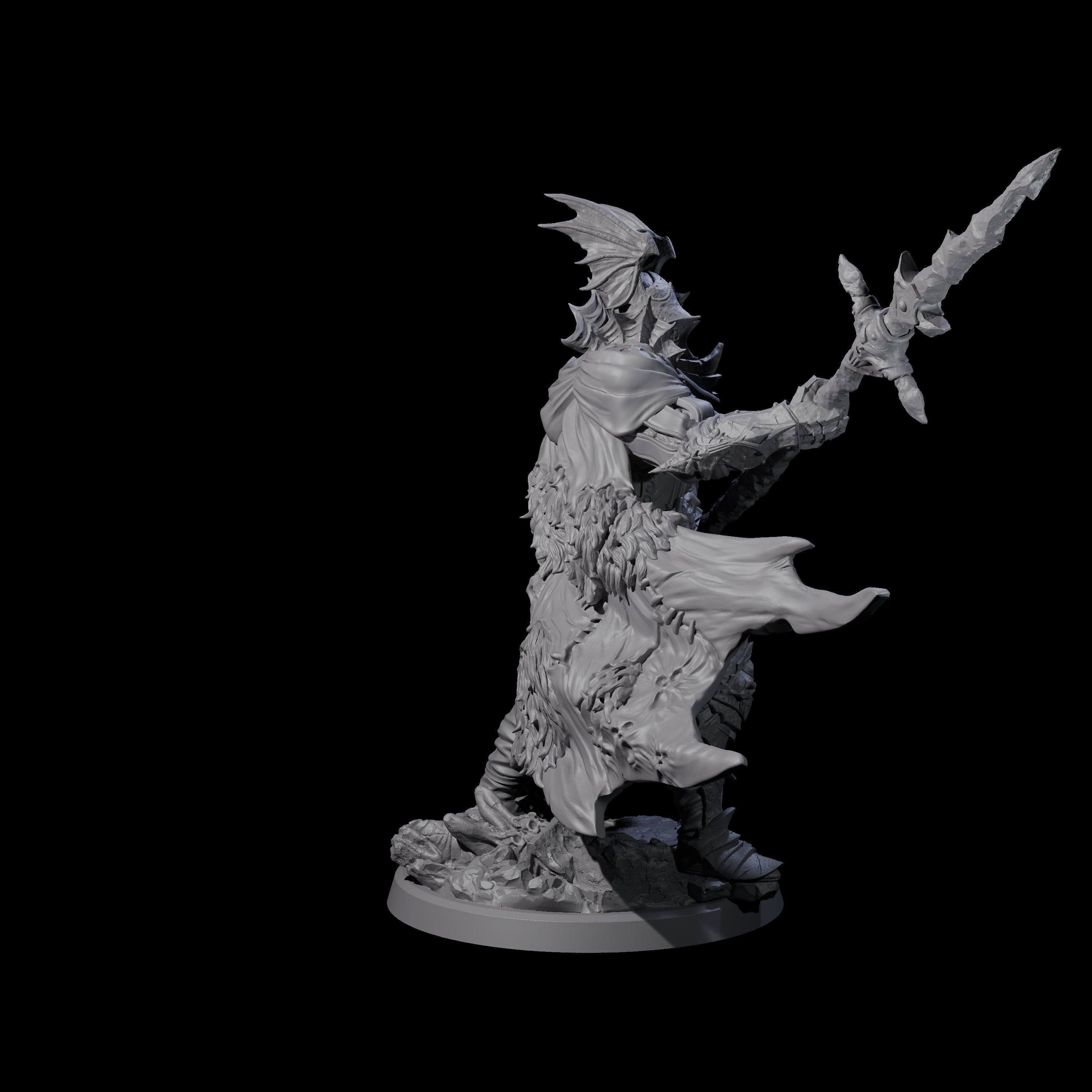 Risen Death Knight C Miniature for Dungeons and Dragons, Pathfinder or other TTRPGs