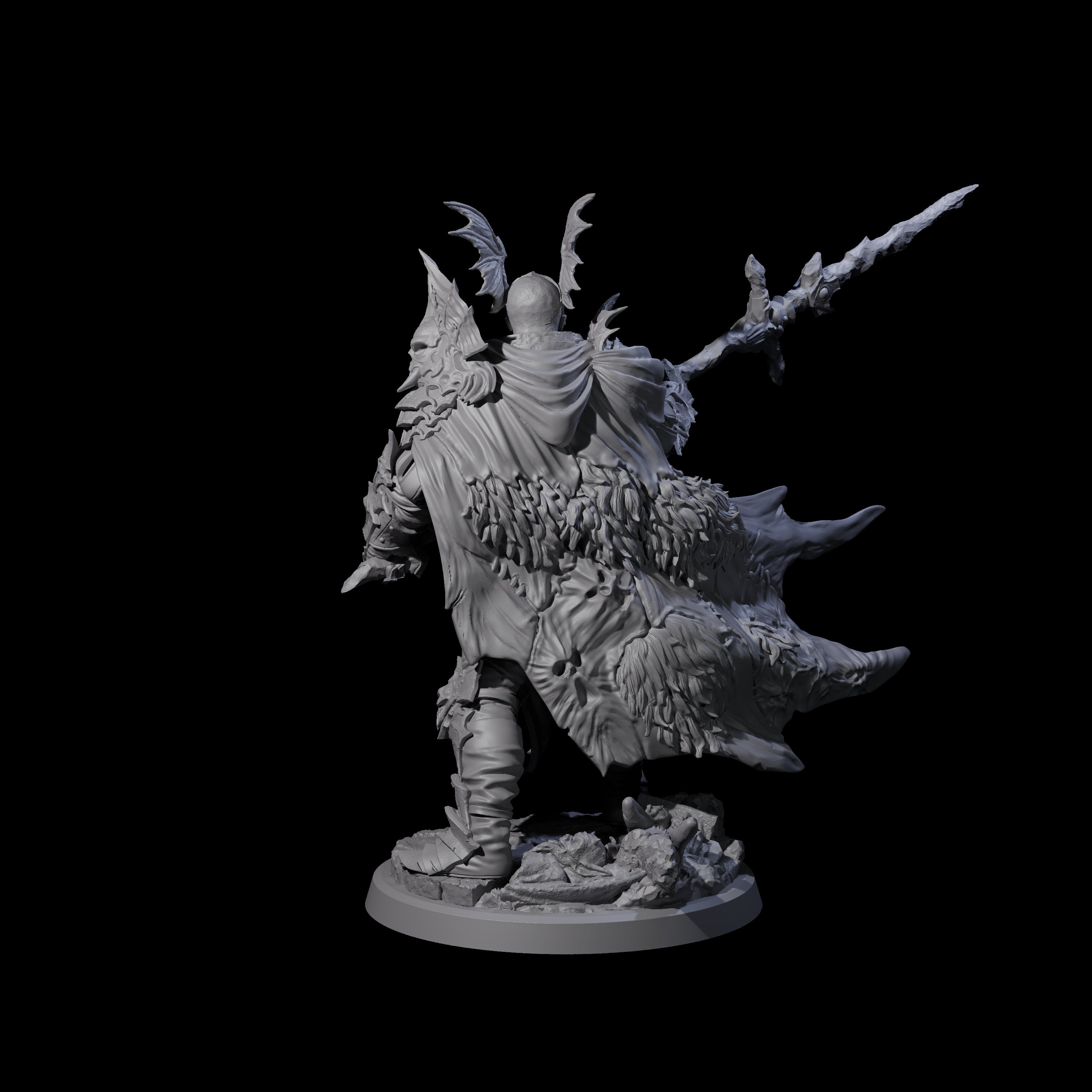 Risen Death Knight C Miniature for Dungeons and Dragons, Pathfinder or other TTRPGs