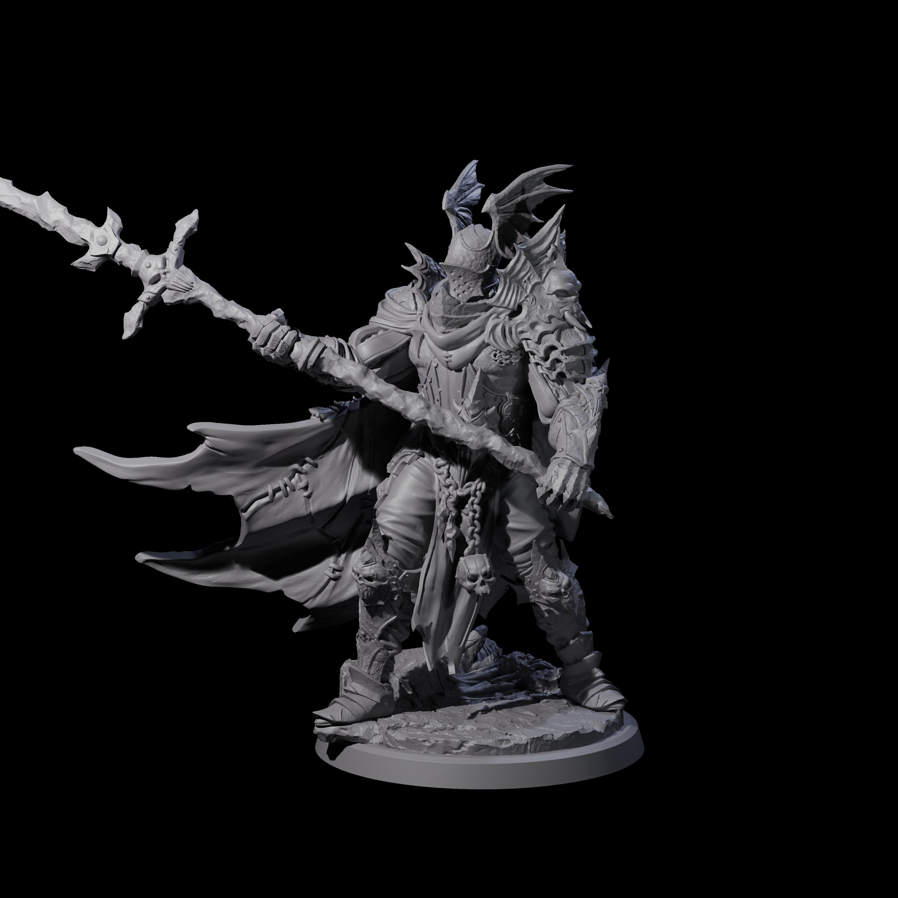 Risen Death Knight C Miniature for Dungeons and Dragons, Pathfinder or other TTRPGs