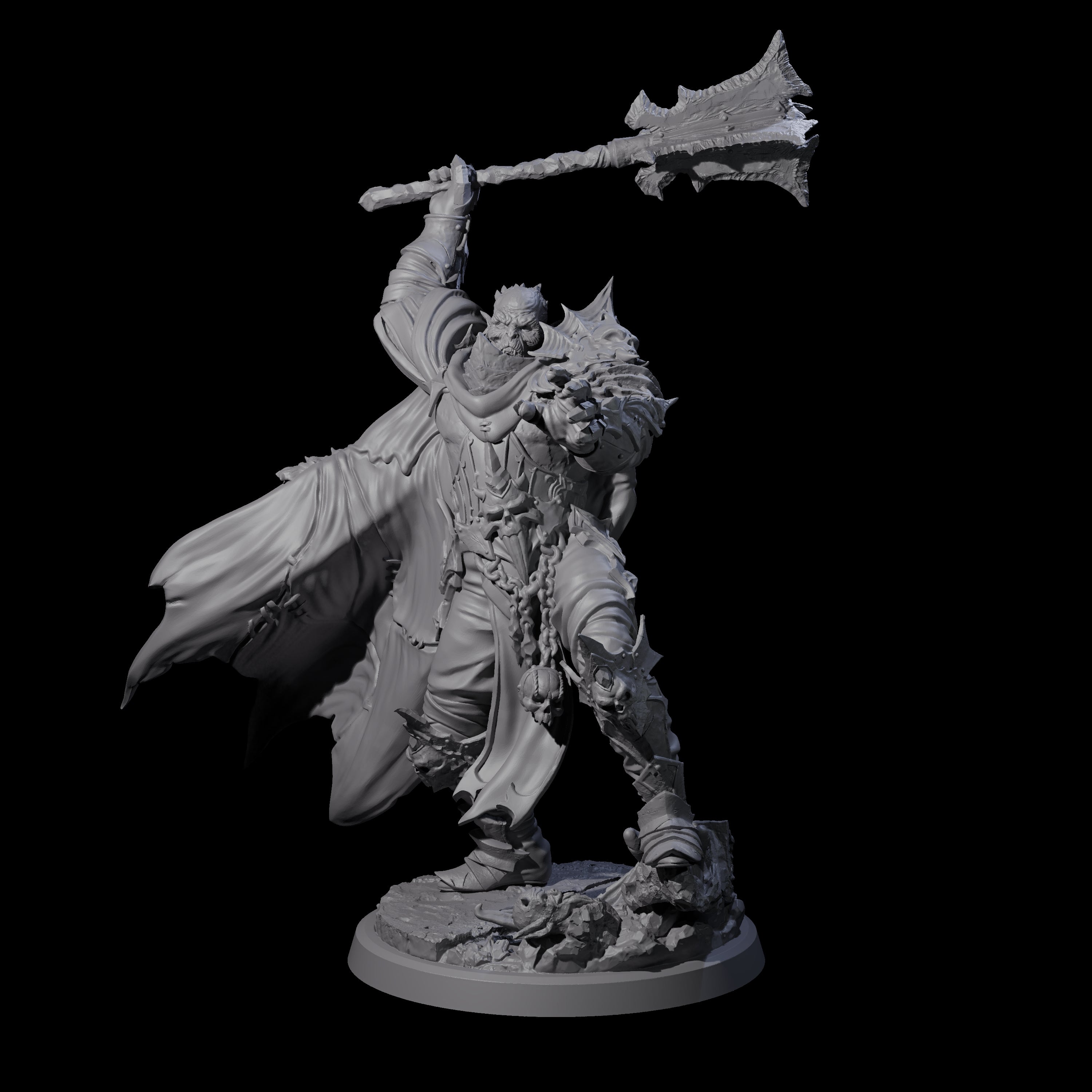Risen Death Knight D Miniature for Dungeons and Dragons, Pathfinder or other TTRPGs