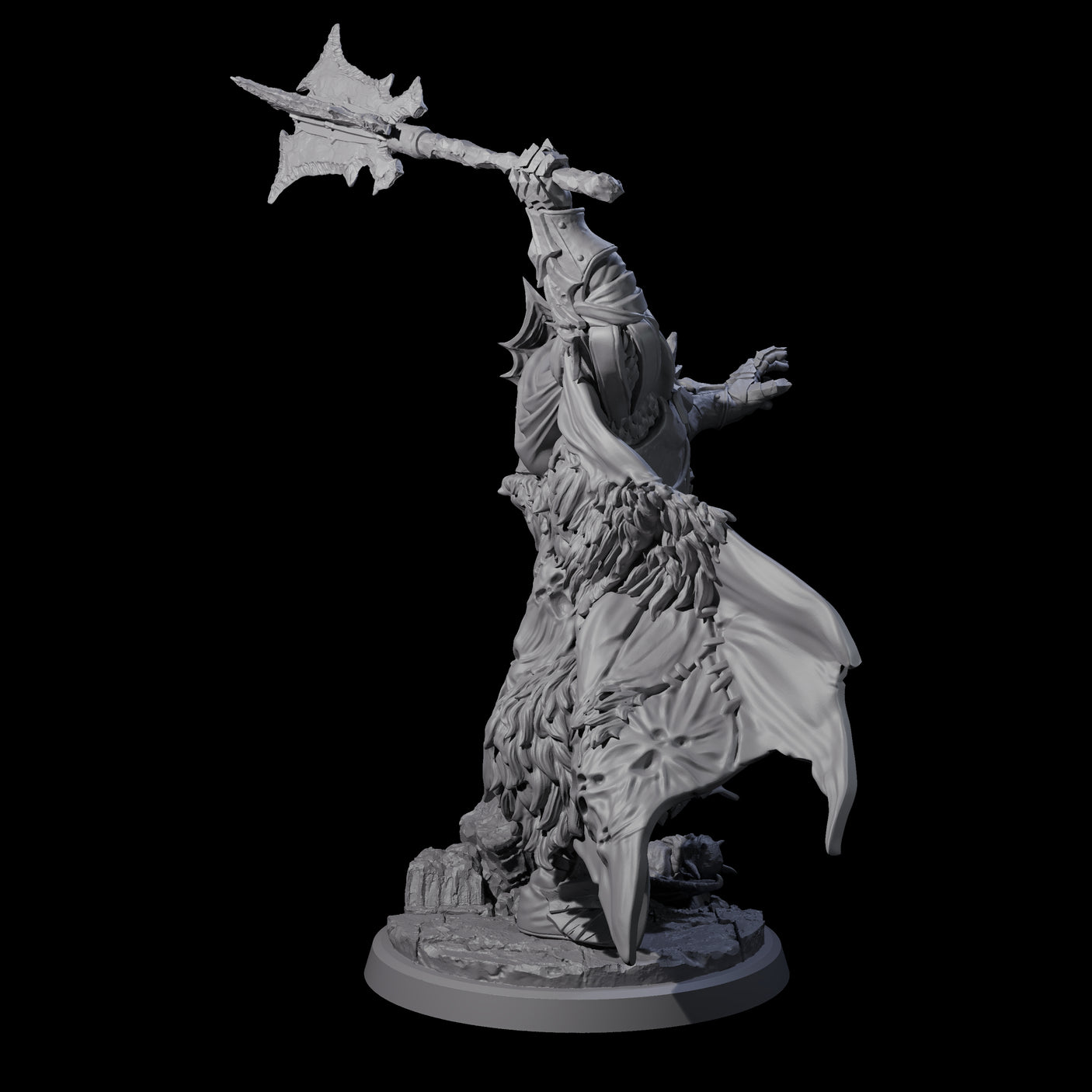Risen Death Knight D Miniature for Dungeons and Dragons, Pathfinder or other TTRPGs