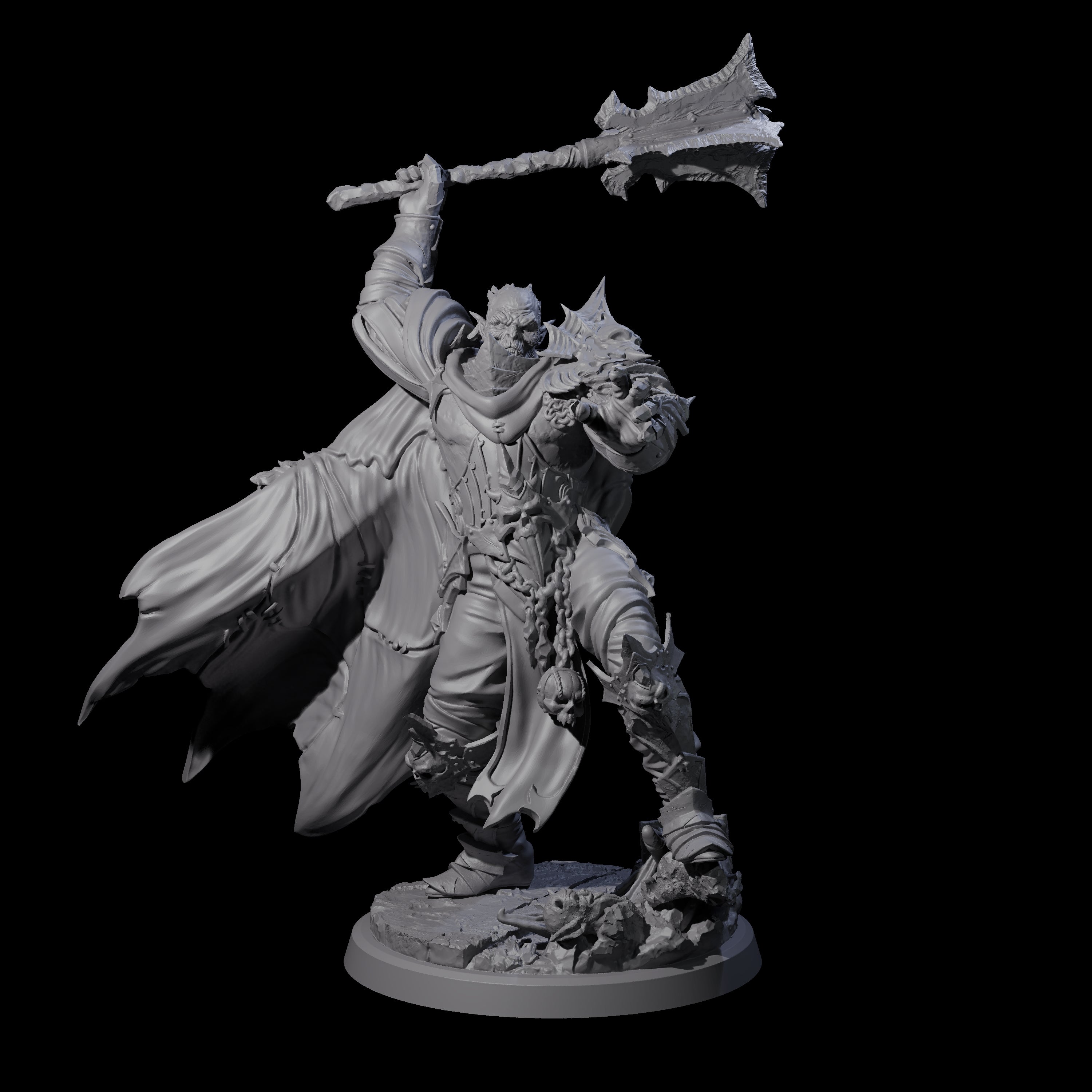 Risen Death Knight D Miniature for Dungeons and Dragons, Pathfinder or other TTRPGs