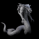 Risen Naga Lord Miniature for Dungeons and Dragons, Pathfinder or other TTRPGs