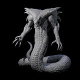 Risen Naga Lord Miniature for Dungeons and Dragons, Pathfinder or other TTRPGs