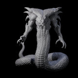 Risen Naga Lord Miniature for Dungeons and Dragons, Pathfinder or other TTRPGs