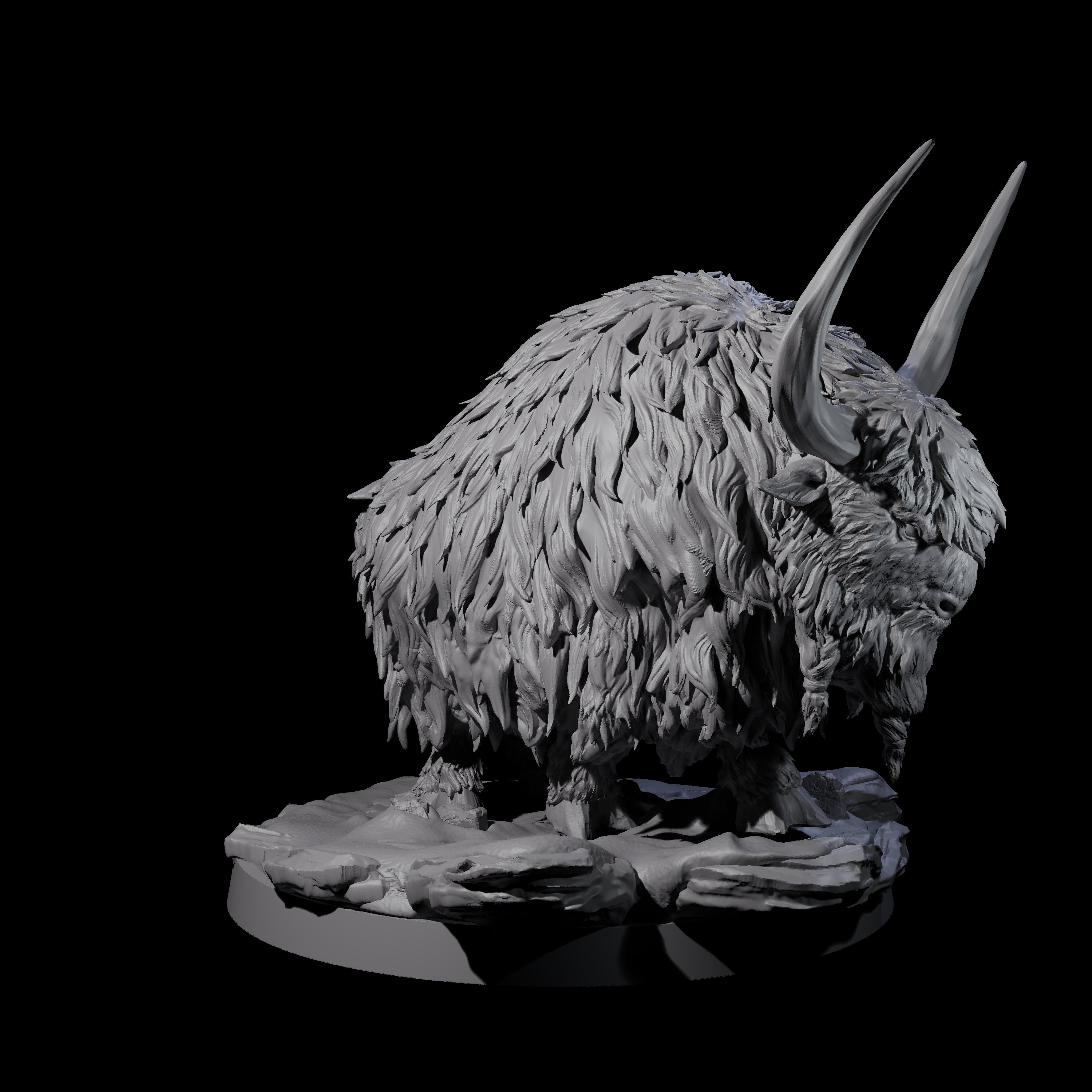 Roaming Battle Yak Miniature for Dungeons and Dragons, Pathfinder or other TTRPGs