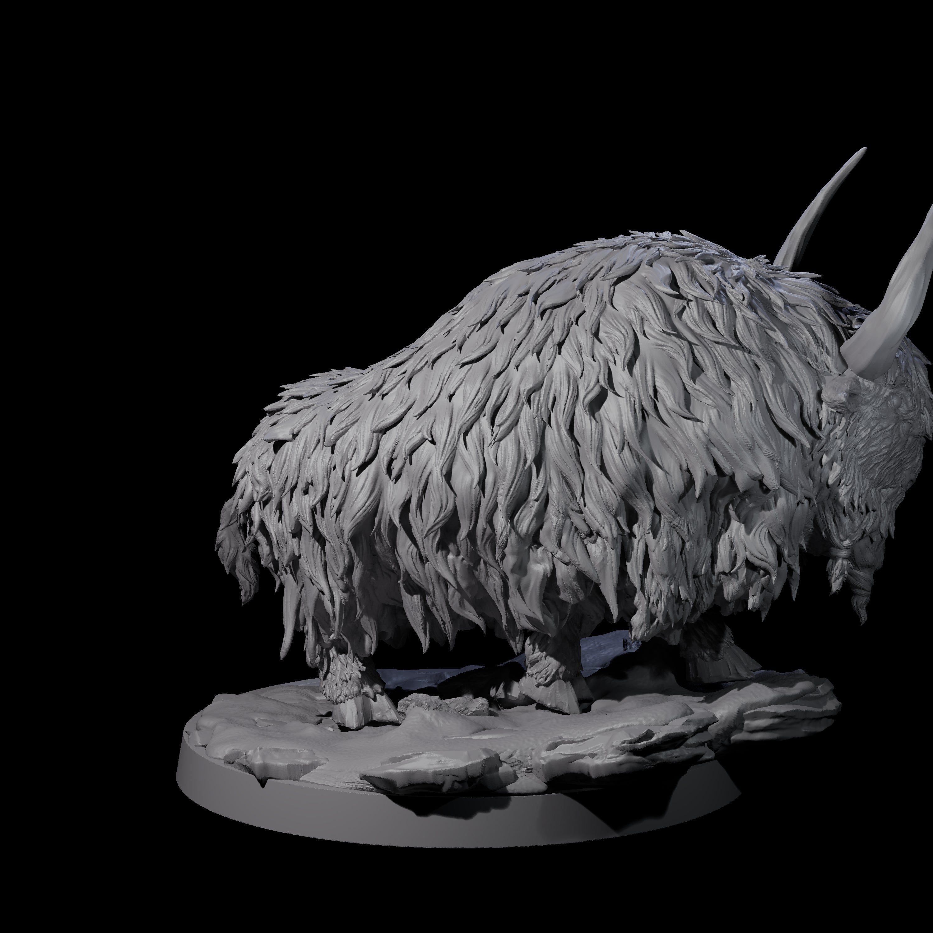 Roaming Battle Yak Miniature for Dungeons and Dragons, Pathfinder or other TTRPGs
