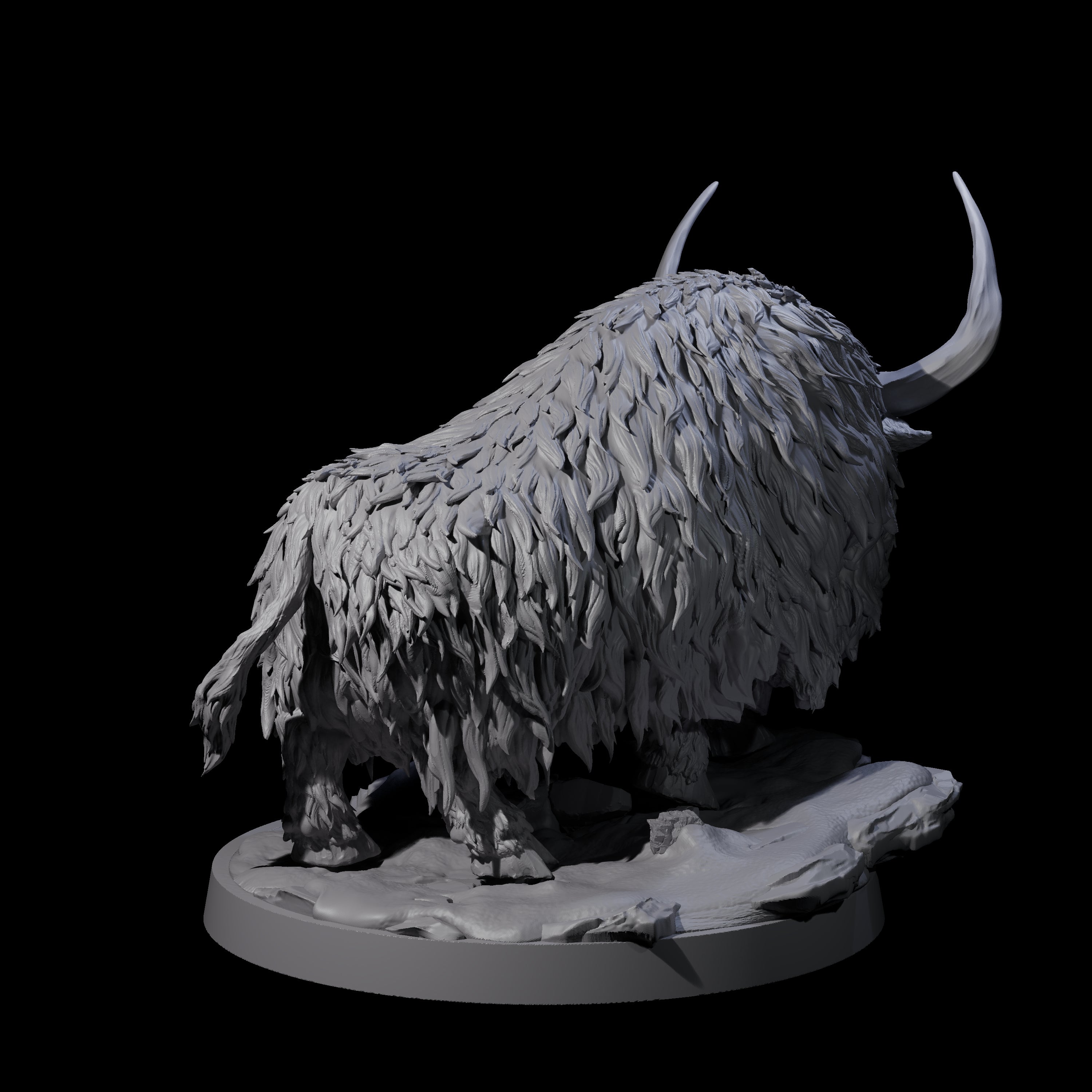 Roaming Battle Yak Miniature for Dungeons and Dragons, Pathfinder or other TTRPGs