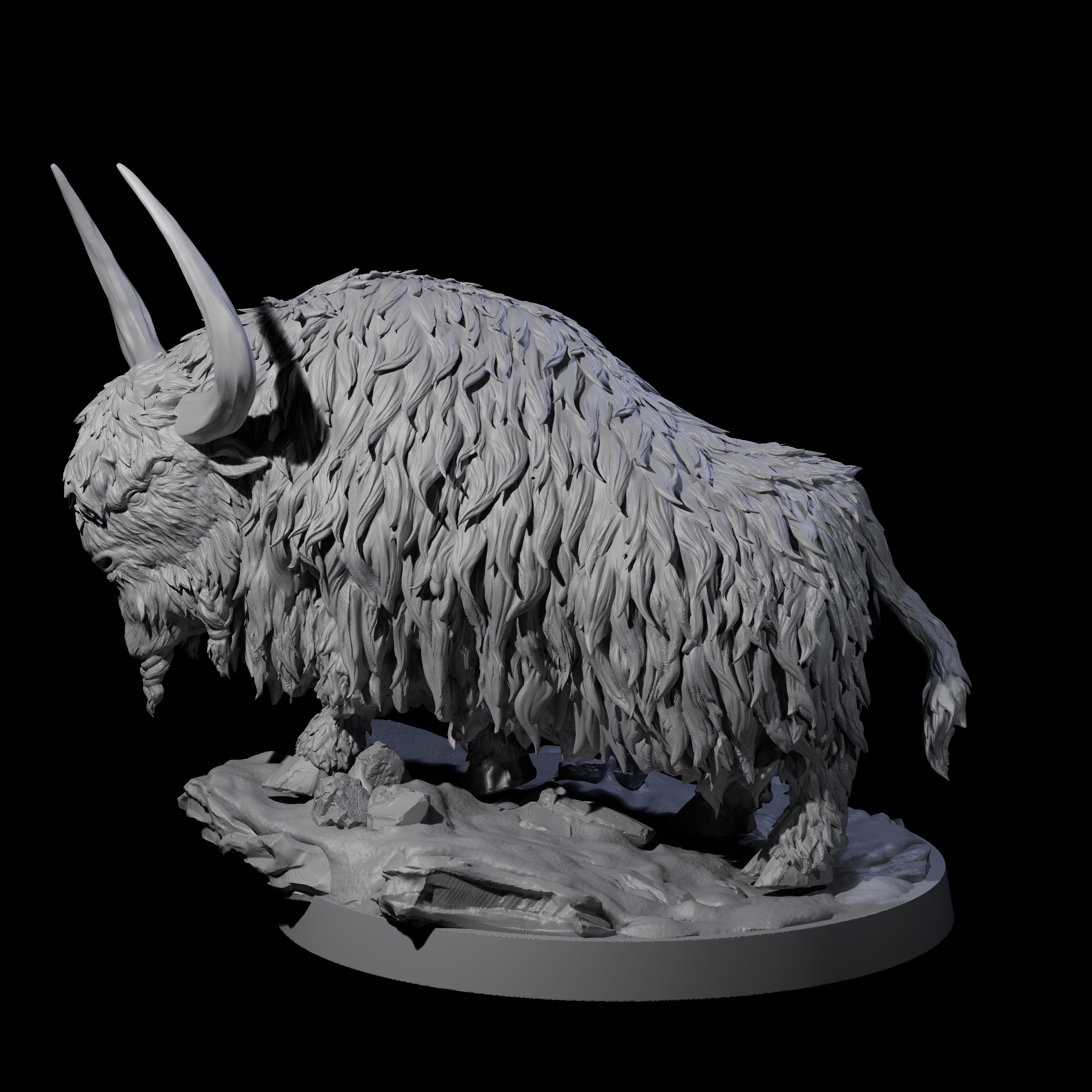 Roaming Battle Yak Miniature for Dungeons and Dragons, Pathfinder or other TTRPGs