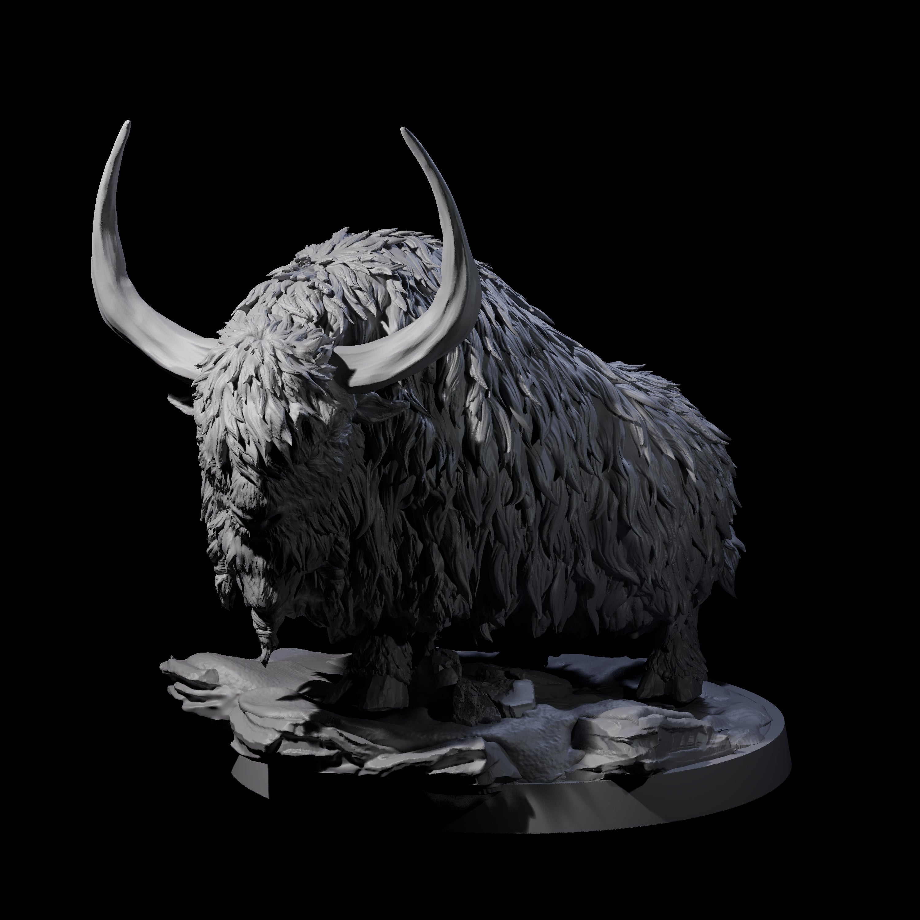 Roaming Battle Yak Miniature for Dungeons and Dragons, Pathfinder or other TTRPGs