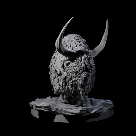 Roaming Battle Yak Miniature for Dungeons and Dragons, Pathfinder or other TTRPGs