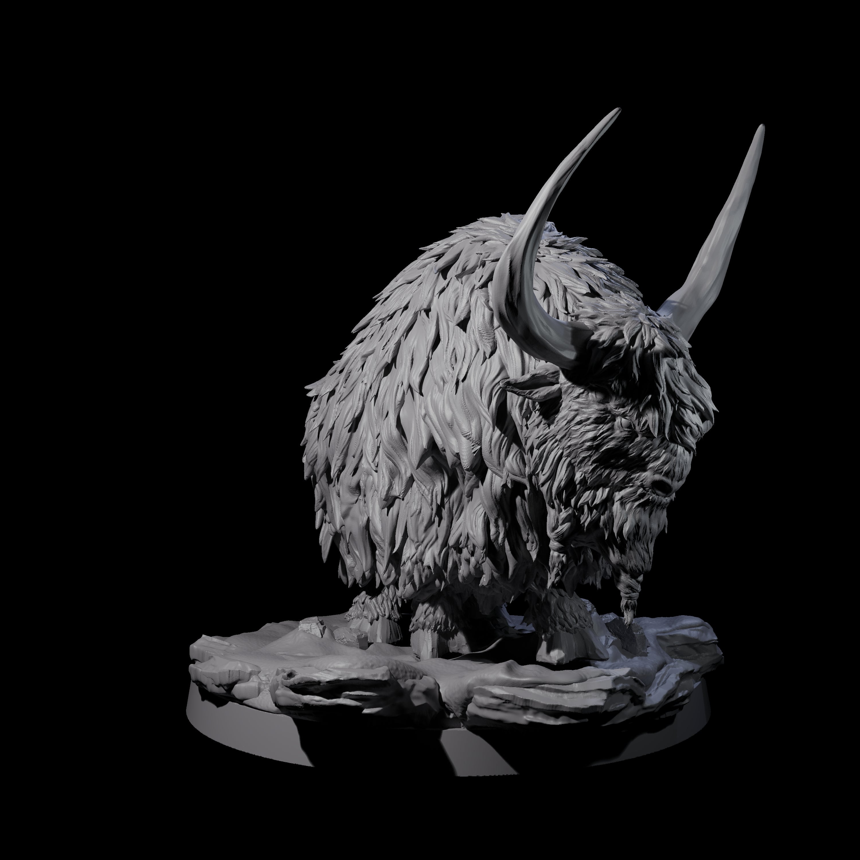 Roaming Battle Yak Miniature for Dungeons and Dragons, Pathfinder or other TTRPGs