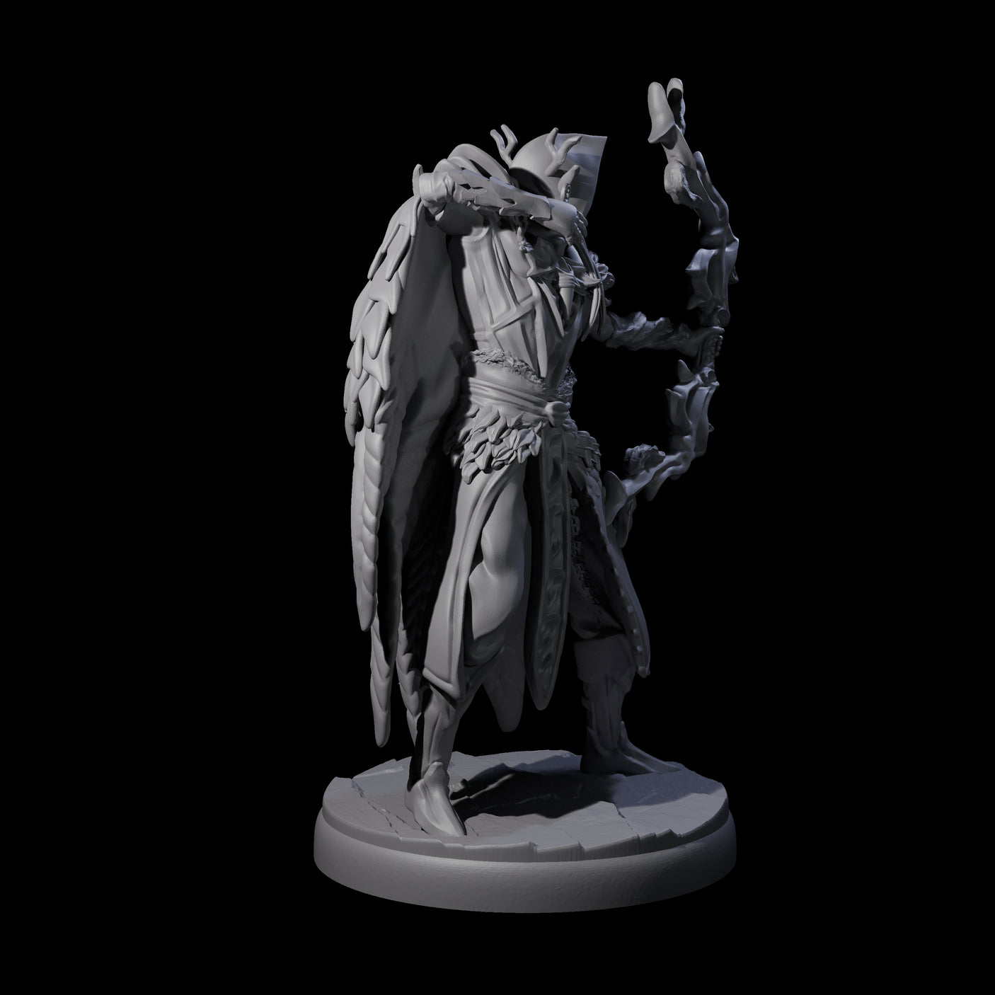 Roaming Dark Elf Ranger B Miniature for Dungeons and Dragons, Pathfinder or other TTRPGs