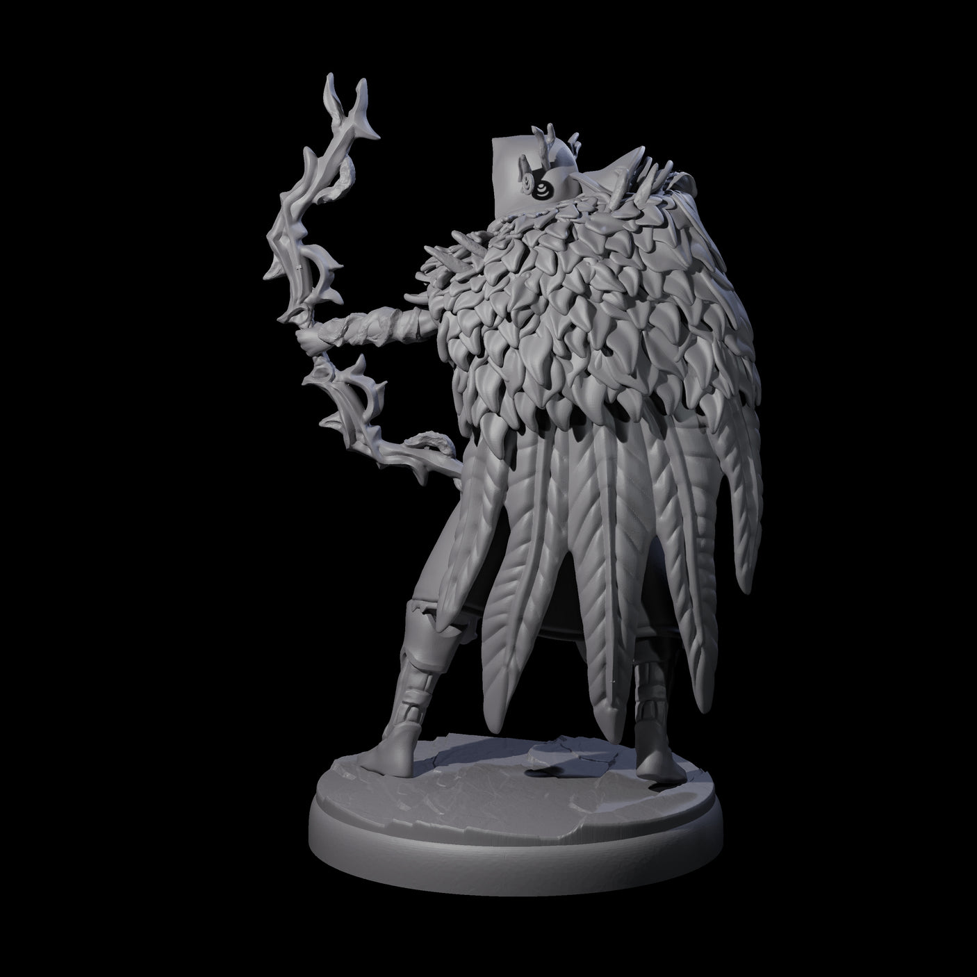 Roaming Dark Elf Ranger B Miniature for Dungeons and Dragons, Pathfinder or other TTRPGs
