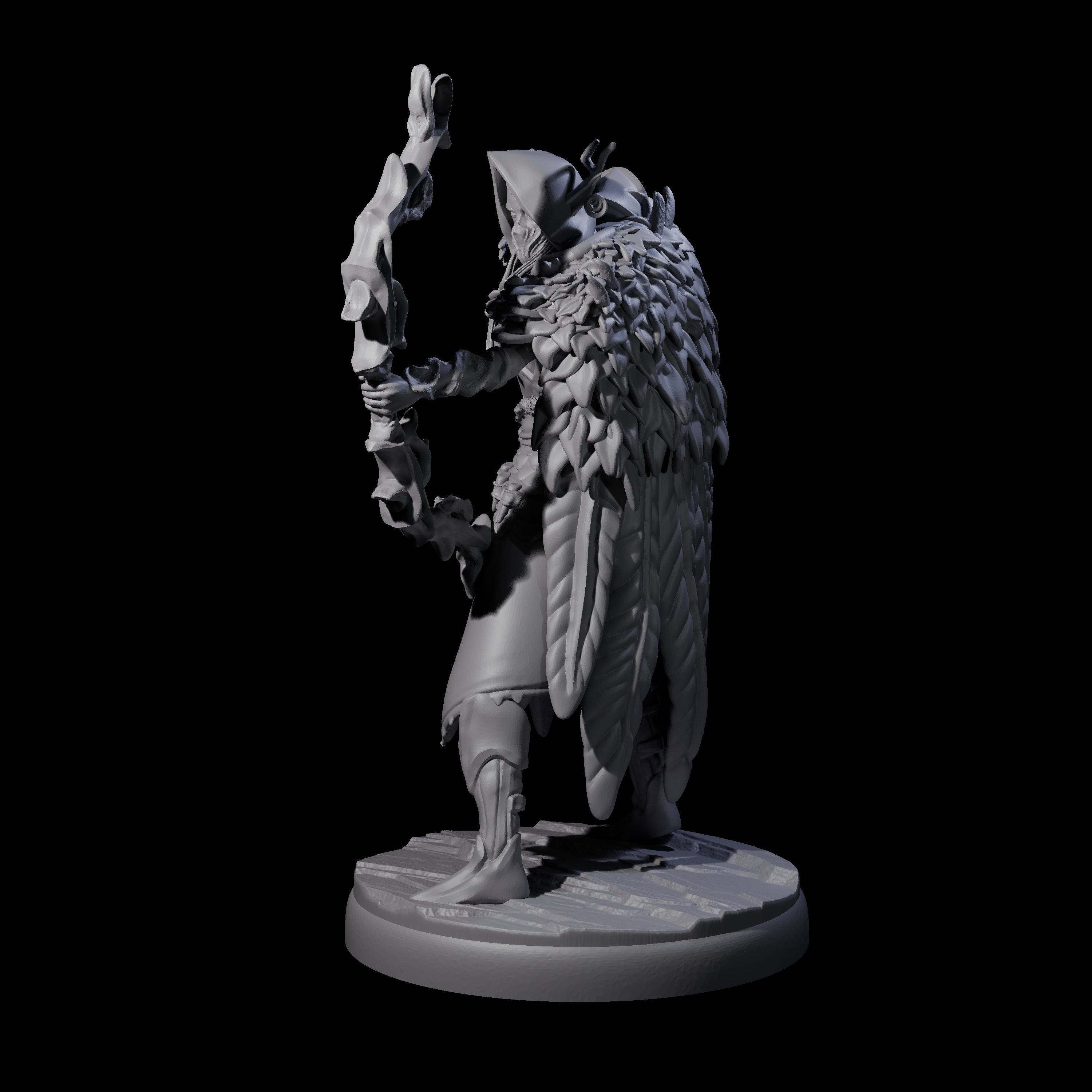 Roaming Dark Elf Ranger B Miniature for Dungeons and Dragons, Pathfinder or other TTRPGs