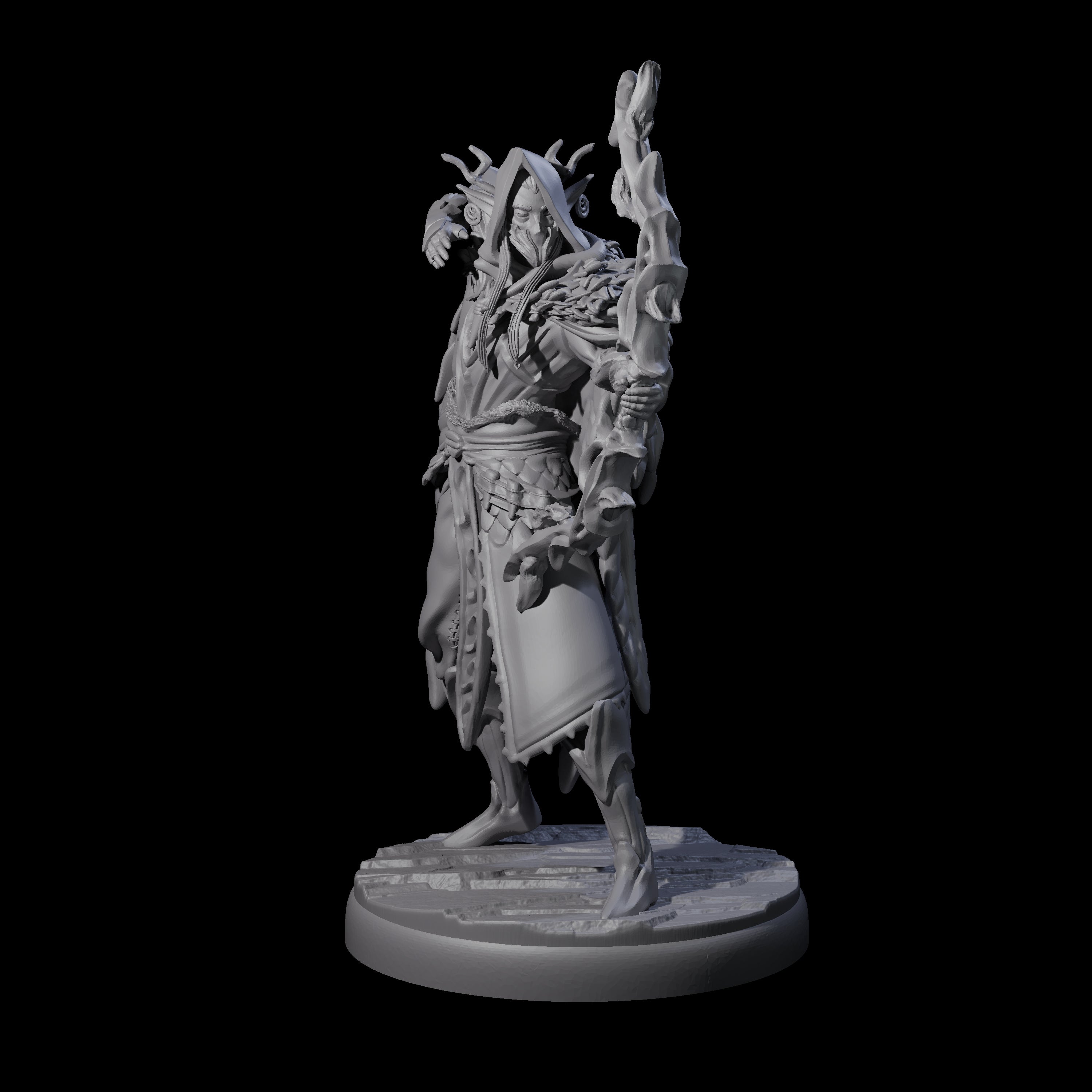 Roaming Dark Elf Ranger B Miniature for Dungeons and Dragons, Pathfinder or other TTRPGs