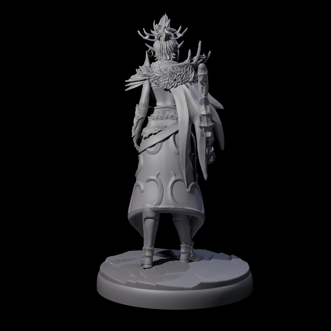 Roaming Dark Elf Ranger D Miniature for Dungeons and Dragons, Pathfinder or other TTRPGs