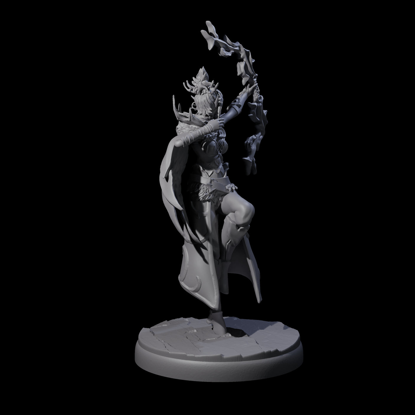 Roaming Dark Elf Ranger E Miniature for Dungeons and Dragons, Pathfinder or other TTRPGs