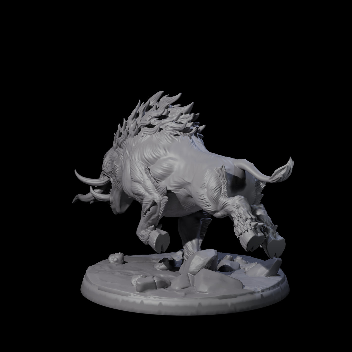 Roaming Giant Hog A Miniature for Dungeons and Dragons, Pathfinder or other TTRPGs