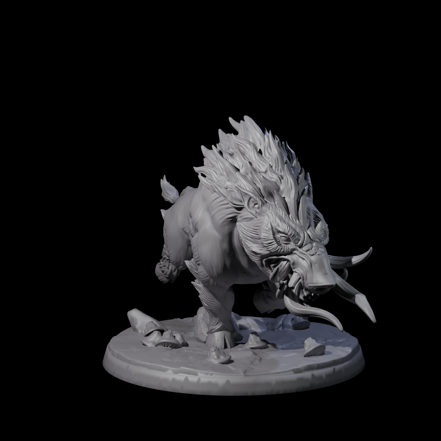 Roaming Giant Hog A Miniature for Dungeons and Dragons, Pathfinder or other TTRPGs
