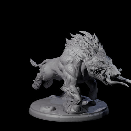 Roaming Giant Hog B Miniature for Dungeons and Dragons, Pathfinder or other TTRPGs