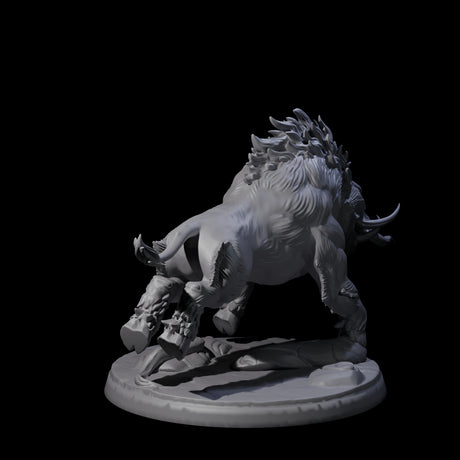 Roaming Giant Hog B Miniature for Dungeons and Dragons, Pathfinder or other TTRPGs