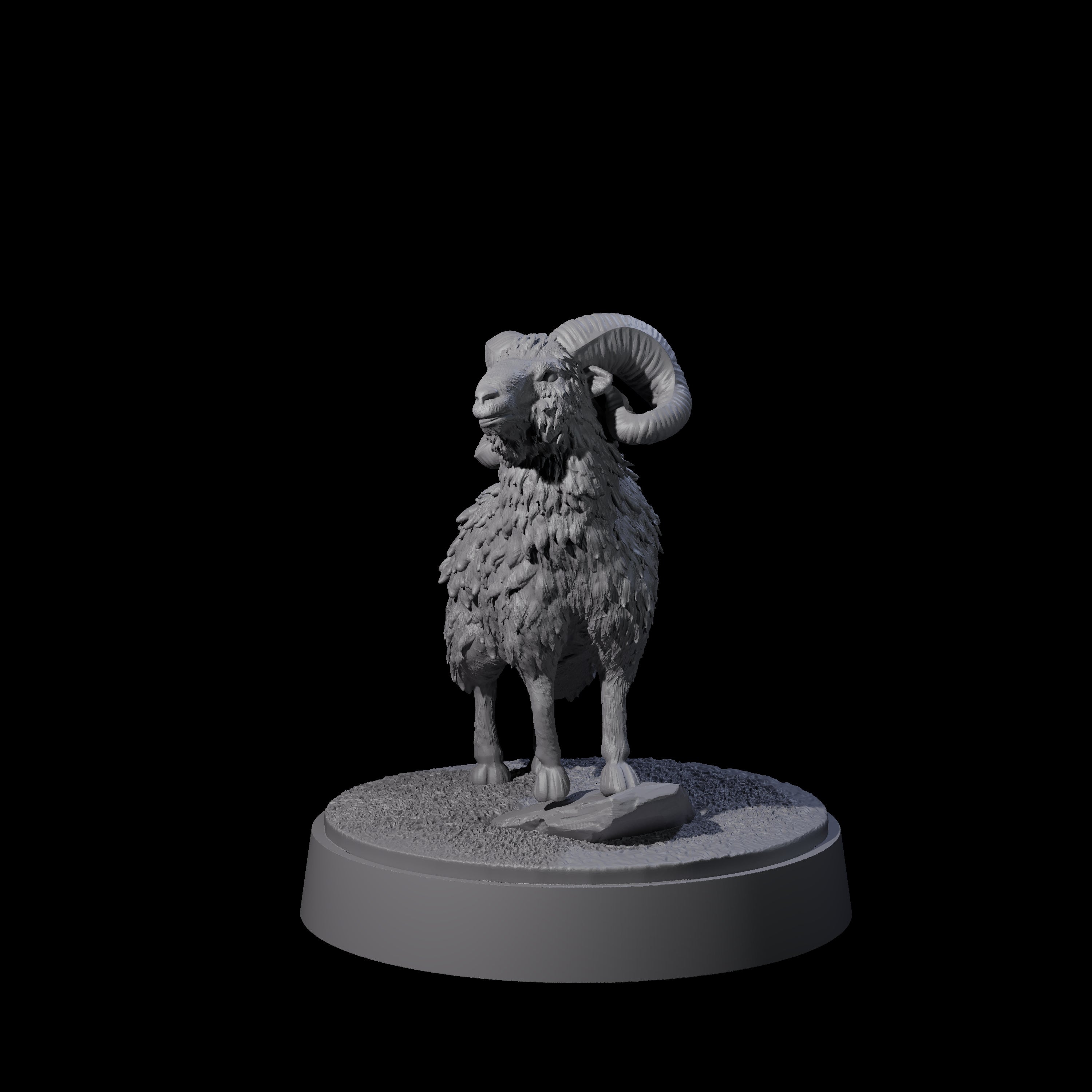 Roaming Ram Miniature for Dungeons and Dragons, Pathfinder or other TTRPGs