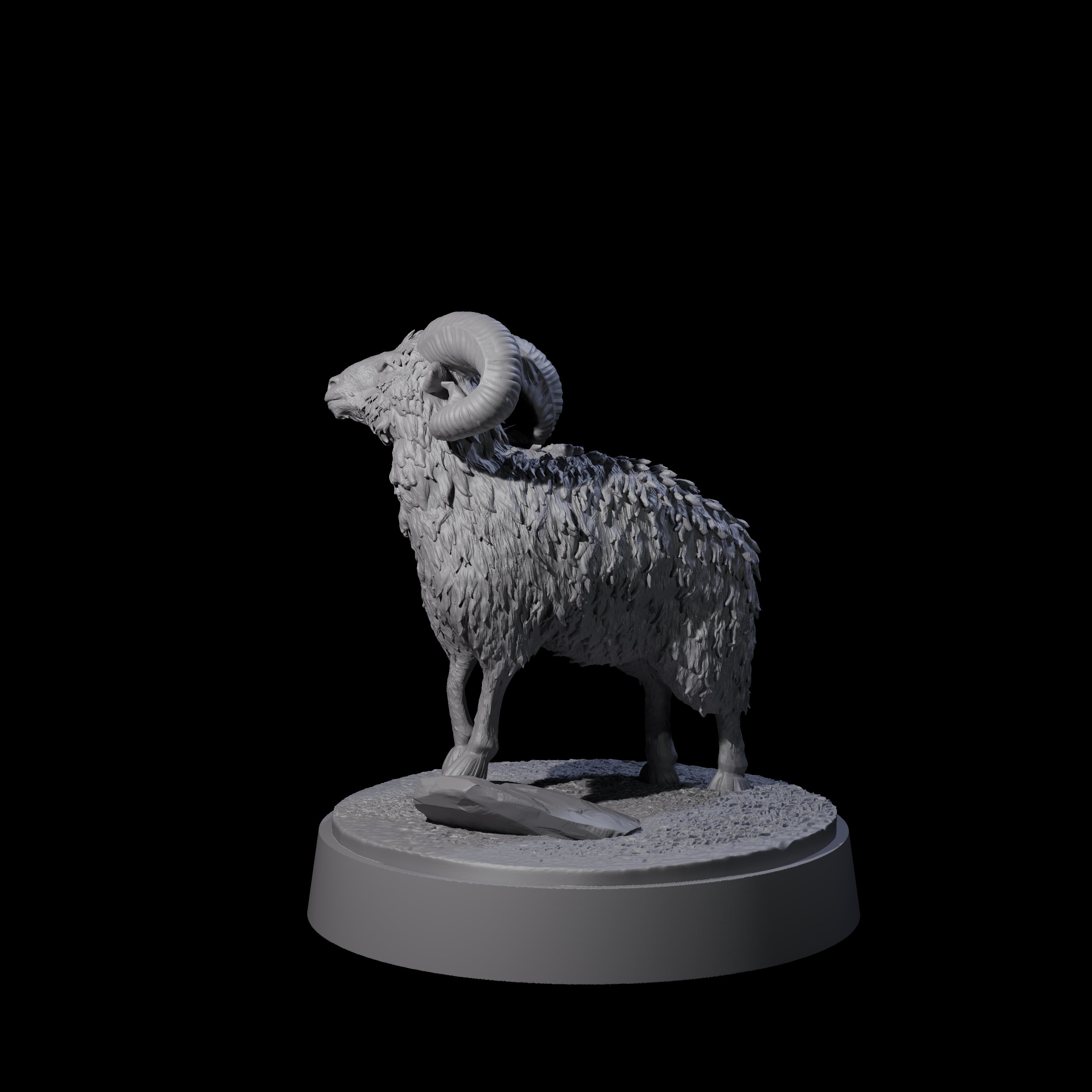 Roaming Ram Miniature for Dungeons and Dragons, Pathfinder or other TTRPGs