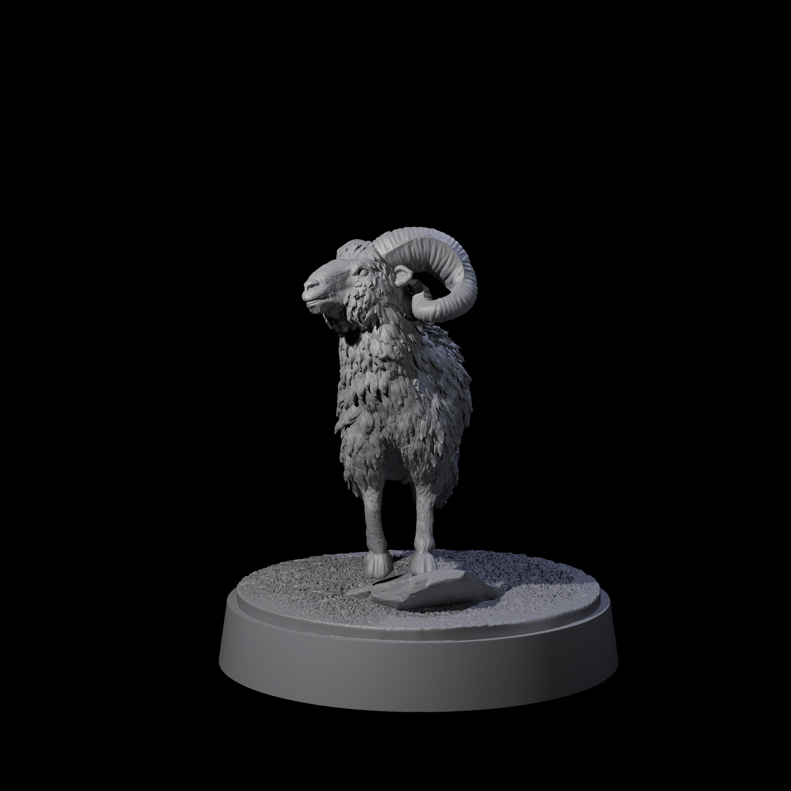 Roaming Ram Miniature for Dungeons and Dragons, Pathfinder or other TTRPGs