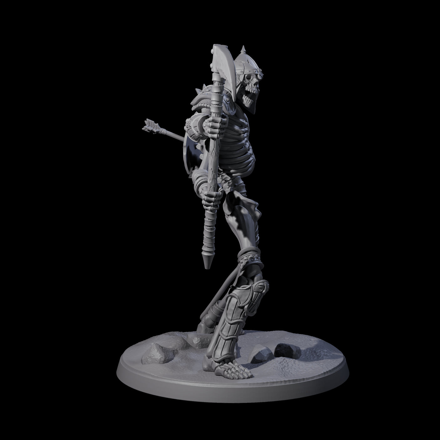 Roaming Skeletal Hulk B Miniature for Dungeons and Dragons, Pathfinder or other TTRPGs