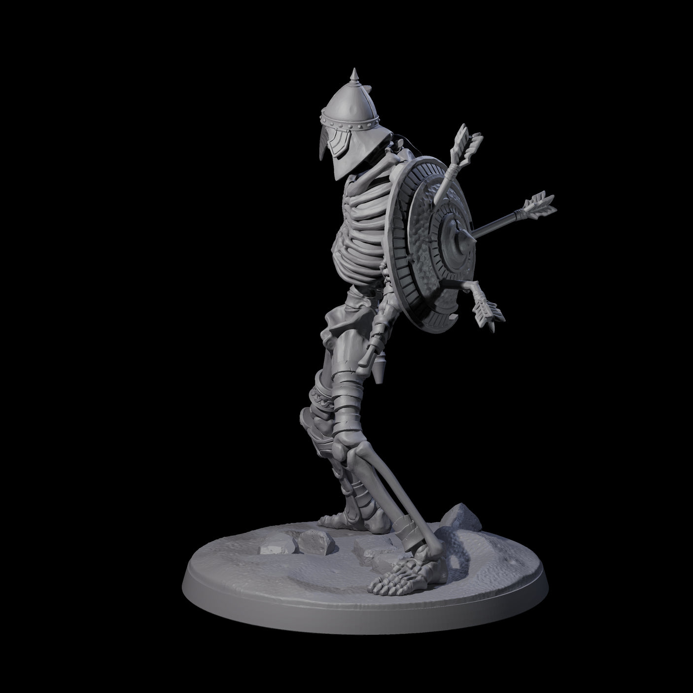 Roaming Skeletal Hulk B Miniature for Dungeons and Dragons, Pathfinder or other TTRPGs
