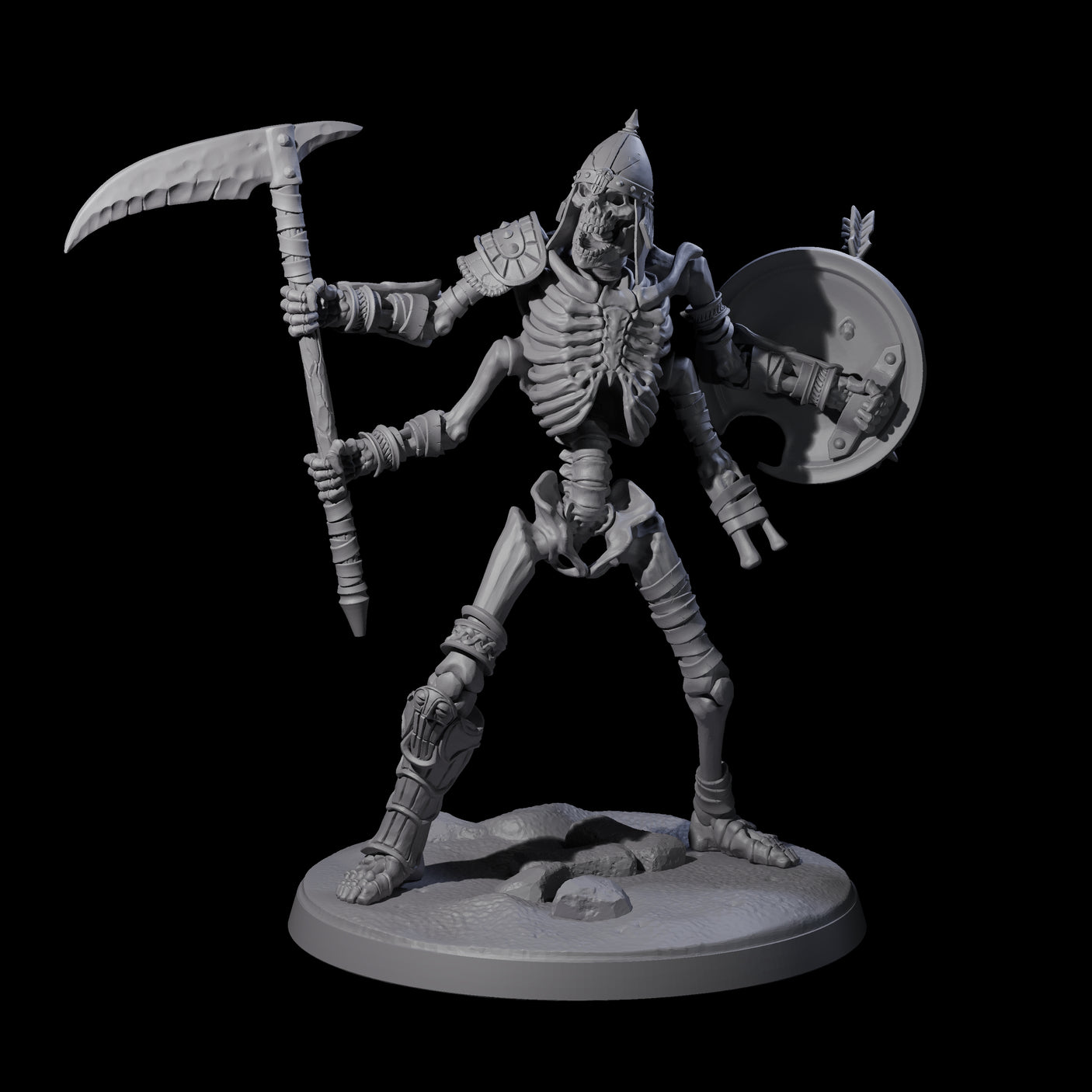 Roaming Skeletal Hulk B Miniature for Dungeons and Dragons, Pathfinder or other TTRPGs