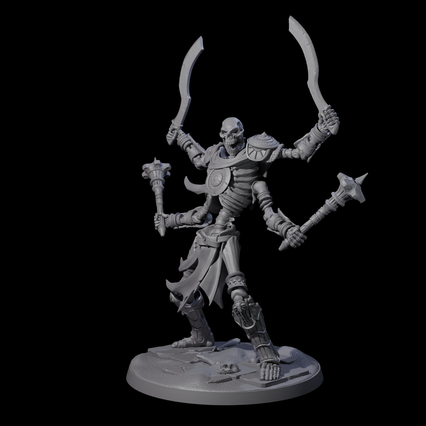 Roaming Skeletal Hulk C Miniature for Dungeons and Dragons, Pathfinder or other TTRPGs