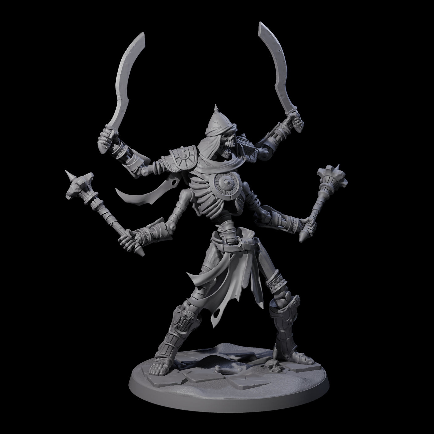Roaming Skeletal Hulk C Miniature for Dungeons and Dragons, Pathfinder or other TTRPGs