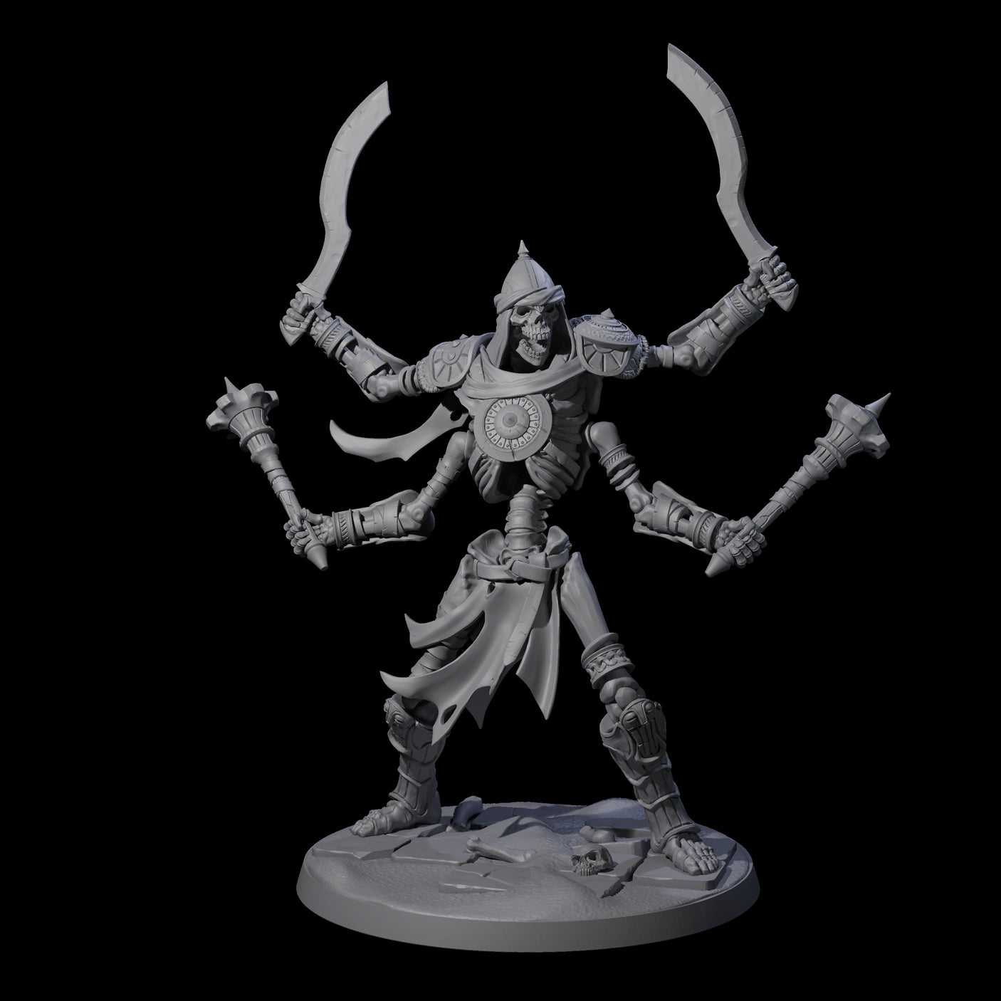 Roaming Skeletal Hulk C Miniature for Dungeons and Dragons, Pathfinder or other TTRPGs