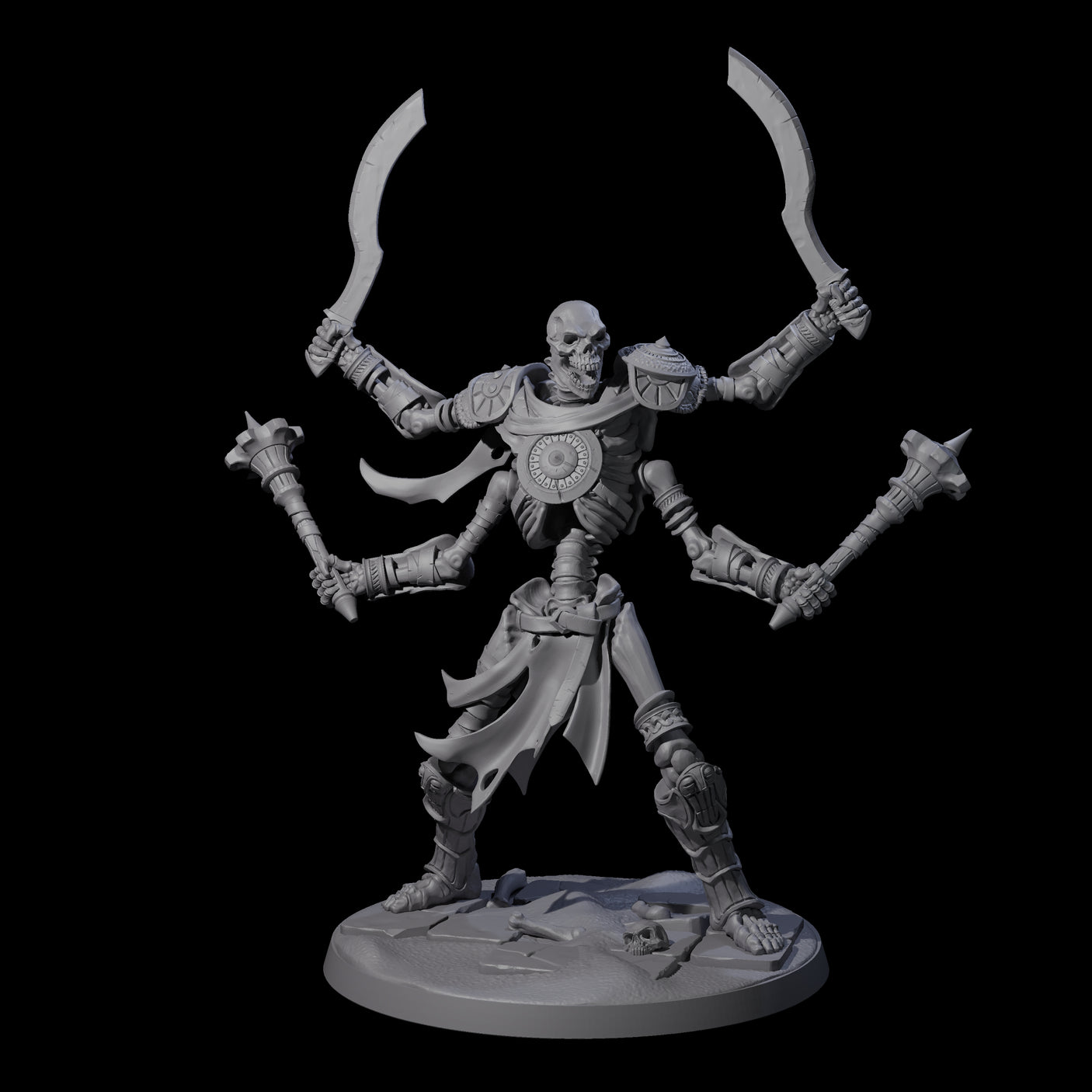 Roaming Skeletal Hulk C Miniature for Dungeons and Dragons, Pathfinder or other TTRPGs