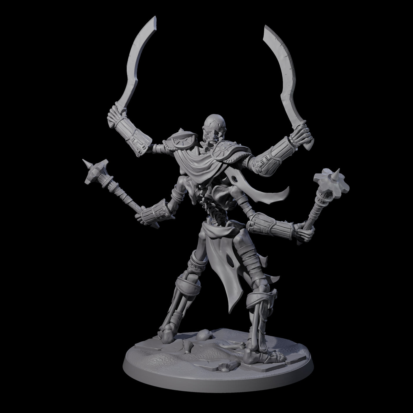 Roaming Skeletal Hulk C Miniature for Dungeons and Dragons, Pathfinder or other TTRPGs