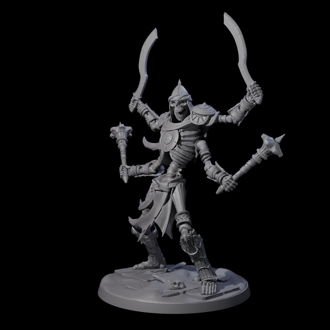Roaming Skeletal Hulk C Miniature for Dungeons and Dragons, Pathfinder or other TTRPGs