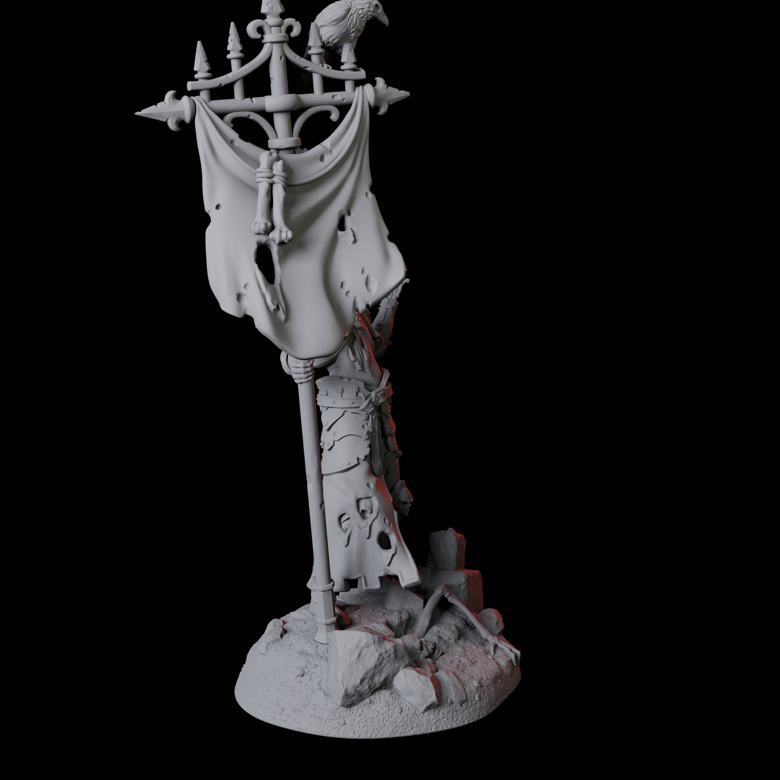 Roaming Undead Warrior D Miniature for Dungeons and Dragons, Pathfinder or other TTRPGs