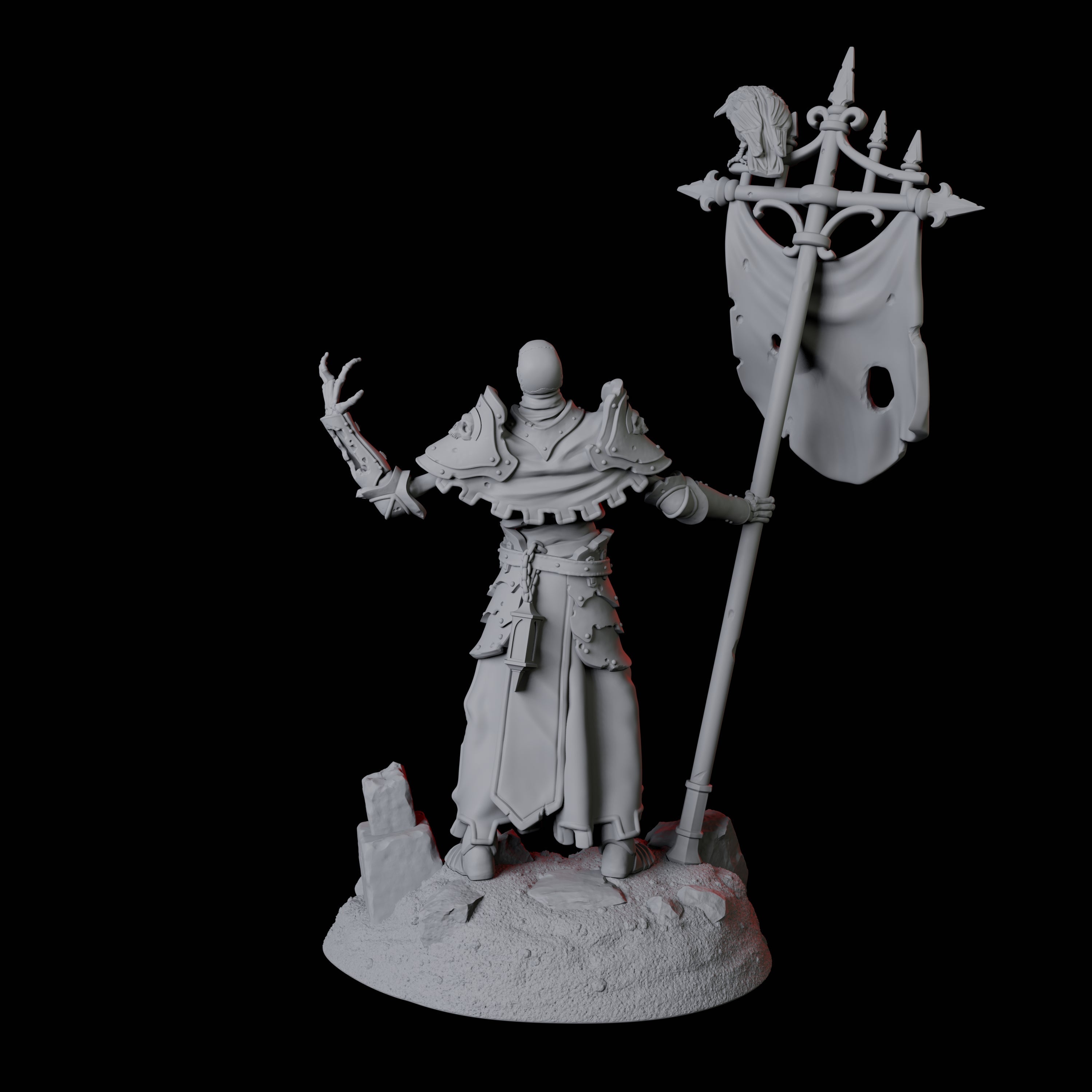 Roaming Undead Warrior D Miniature for Dungeons and Dragons, Pathfinder or other TTRPGs