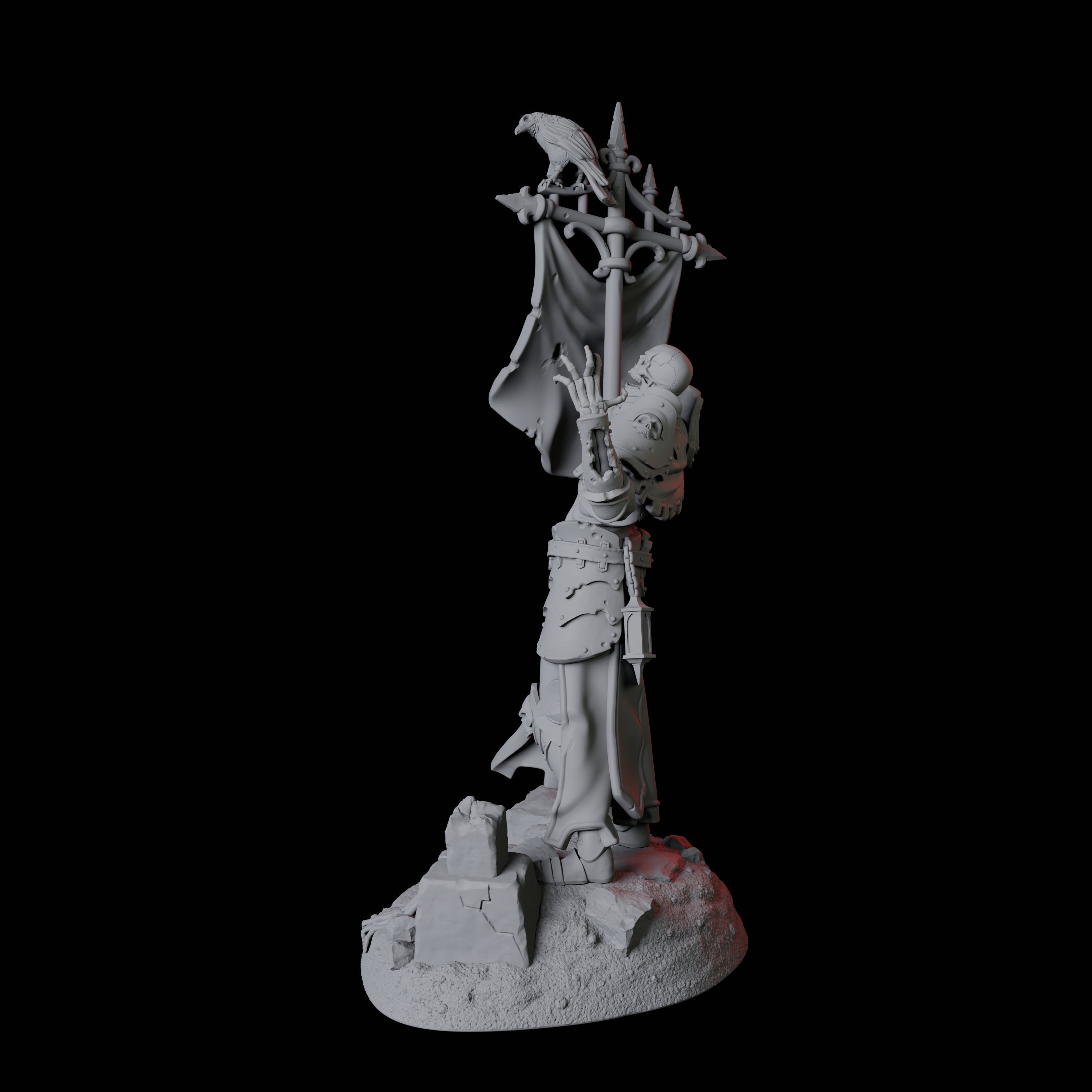 Roaming Undead Warrior D Miniature for Dungeons and Dragons, Pathfinder or other TTRPGs