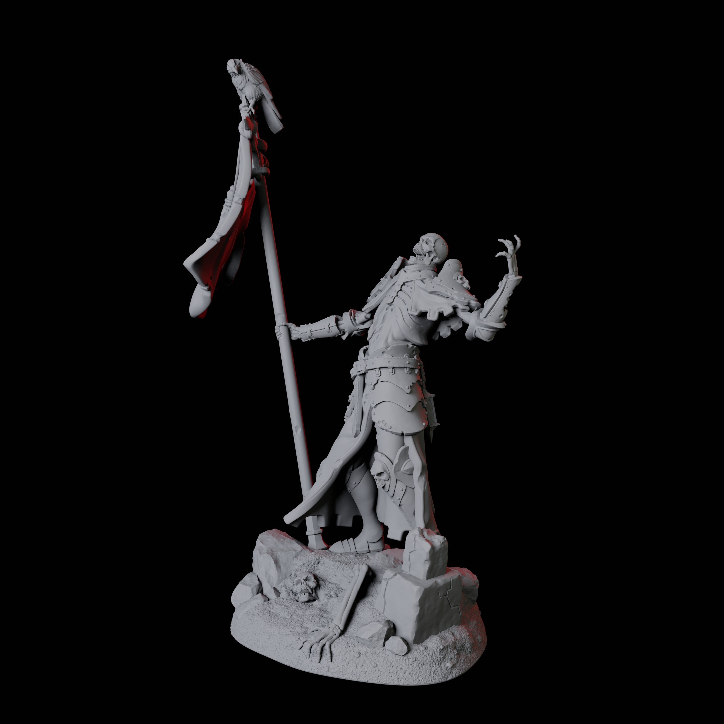 Roaming Undead Warrior D Miniature for Dungeons and Dragons, Pathfinder or other TTRPGs