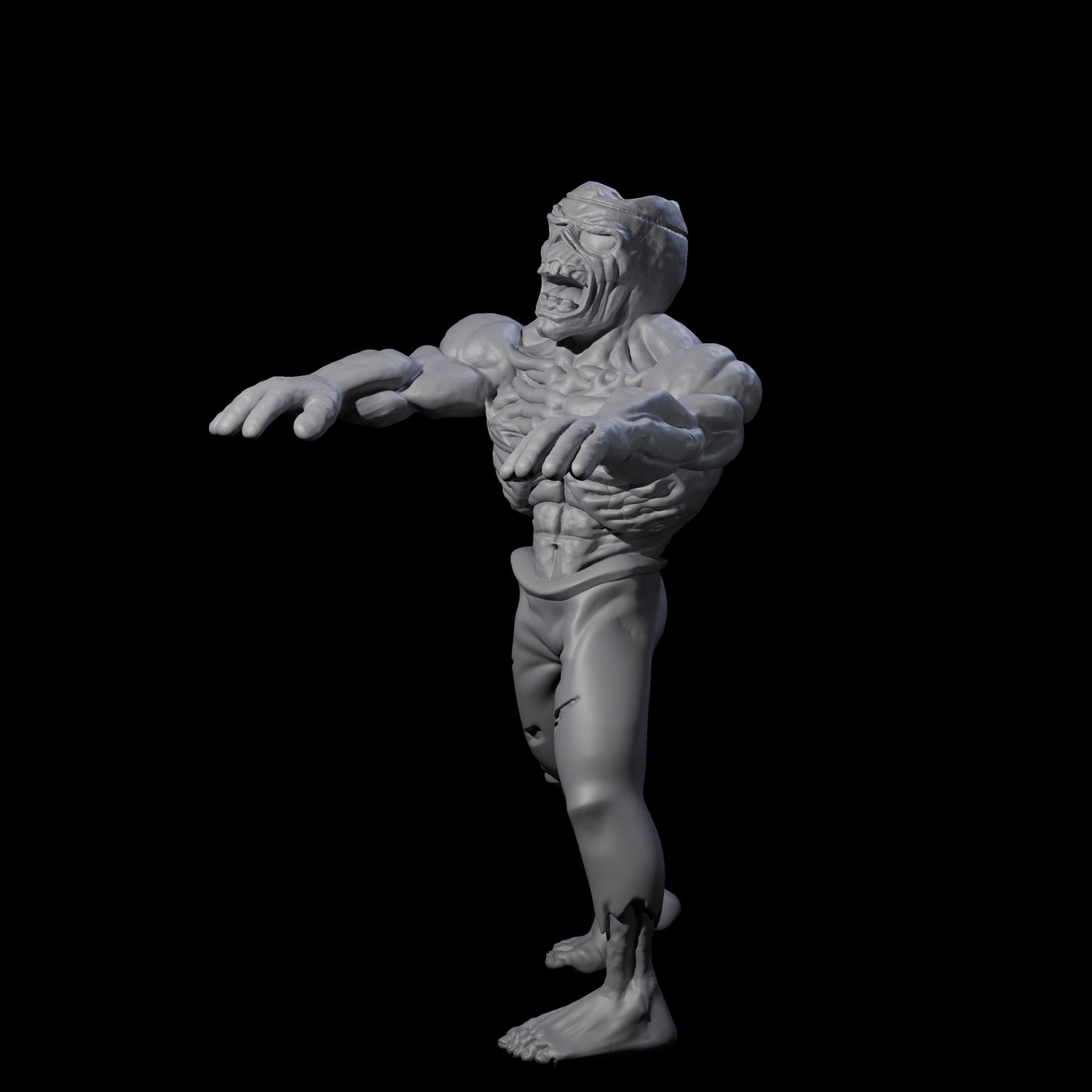 Roaming Zombie A Miniature for Dungeons and Dragons, Pathfinder or other TTRPGs