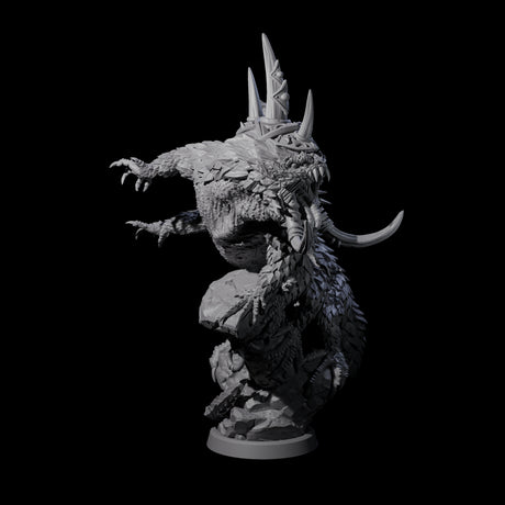 Roaring Basilisk King Miniature for Dungeons and Dragons, Pathfinder or other TTRPGs