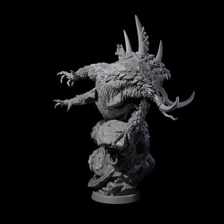 Roaring Basilisk King Miniature for Dungeons and Dragons, Pathfinder or other TTRPGs
