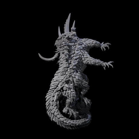 Roaring Basilisk King Miniature for Dungeons and Dragons, Pathfinder or other TTRPGs