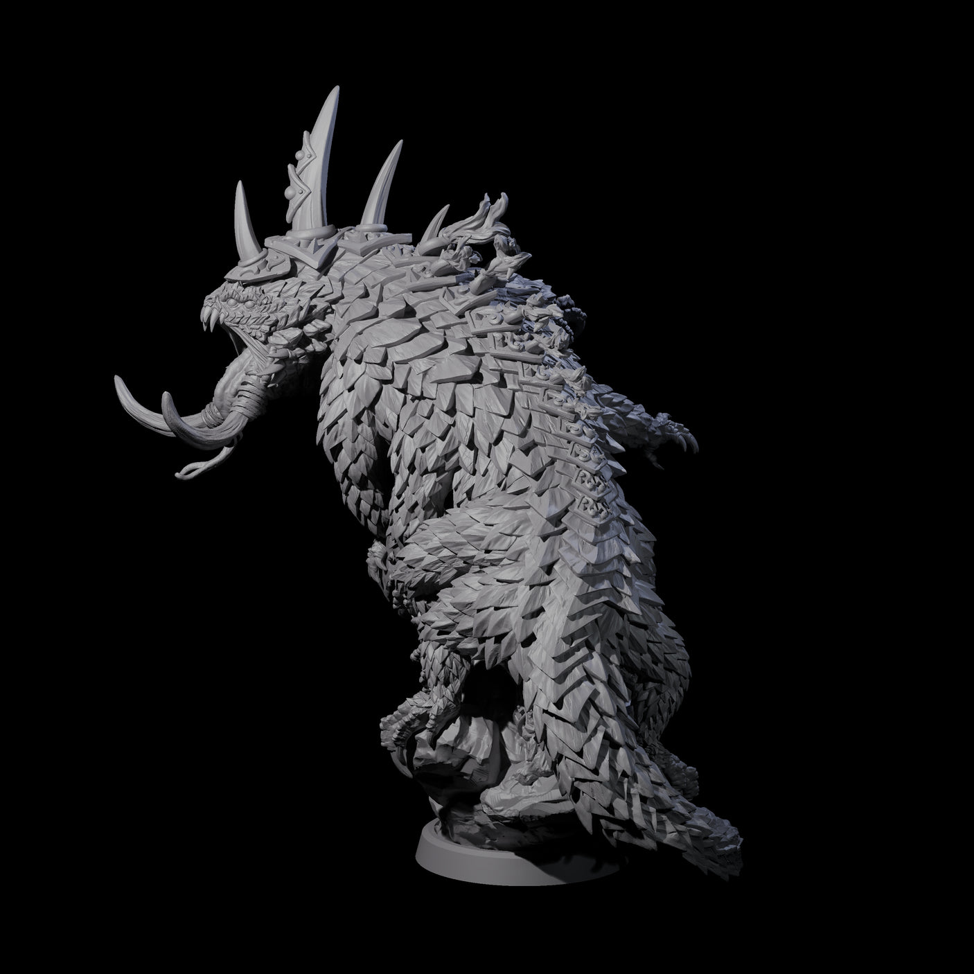 Roaring Basilisk King Miniature for Dungeons and Dragons, Pathfinder or other TTRPGs