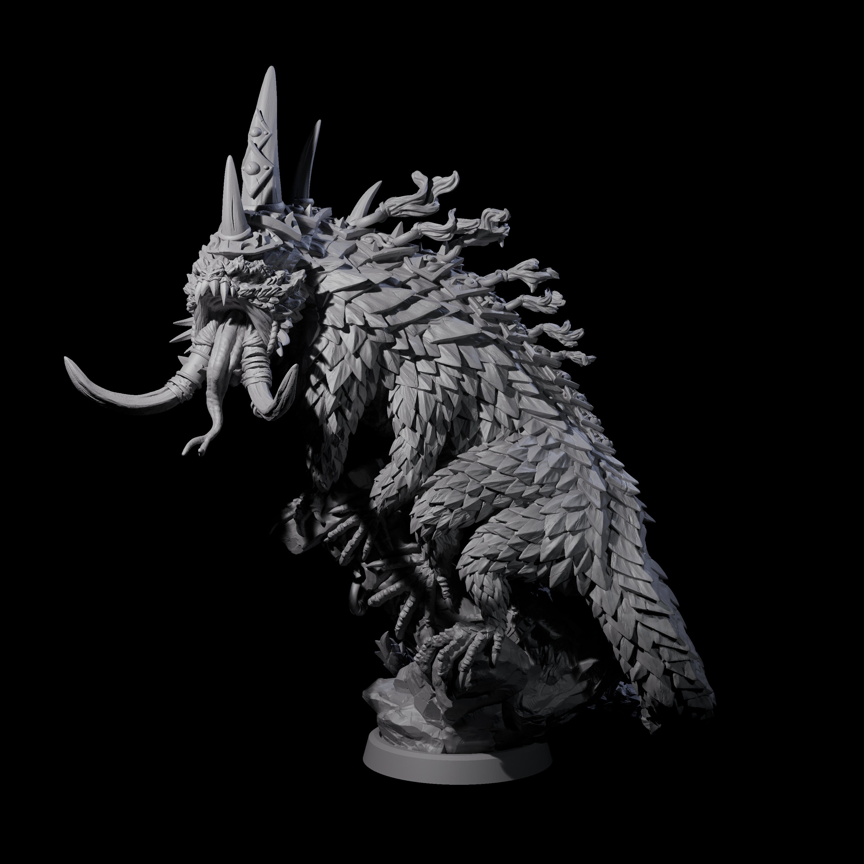 Roaring Basilisk King Miniature for Dungeons and Dragons, Pathfinder or other TTRPGs